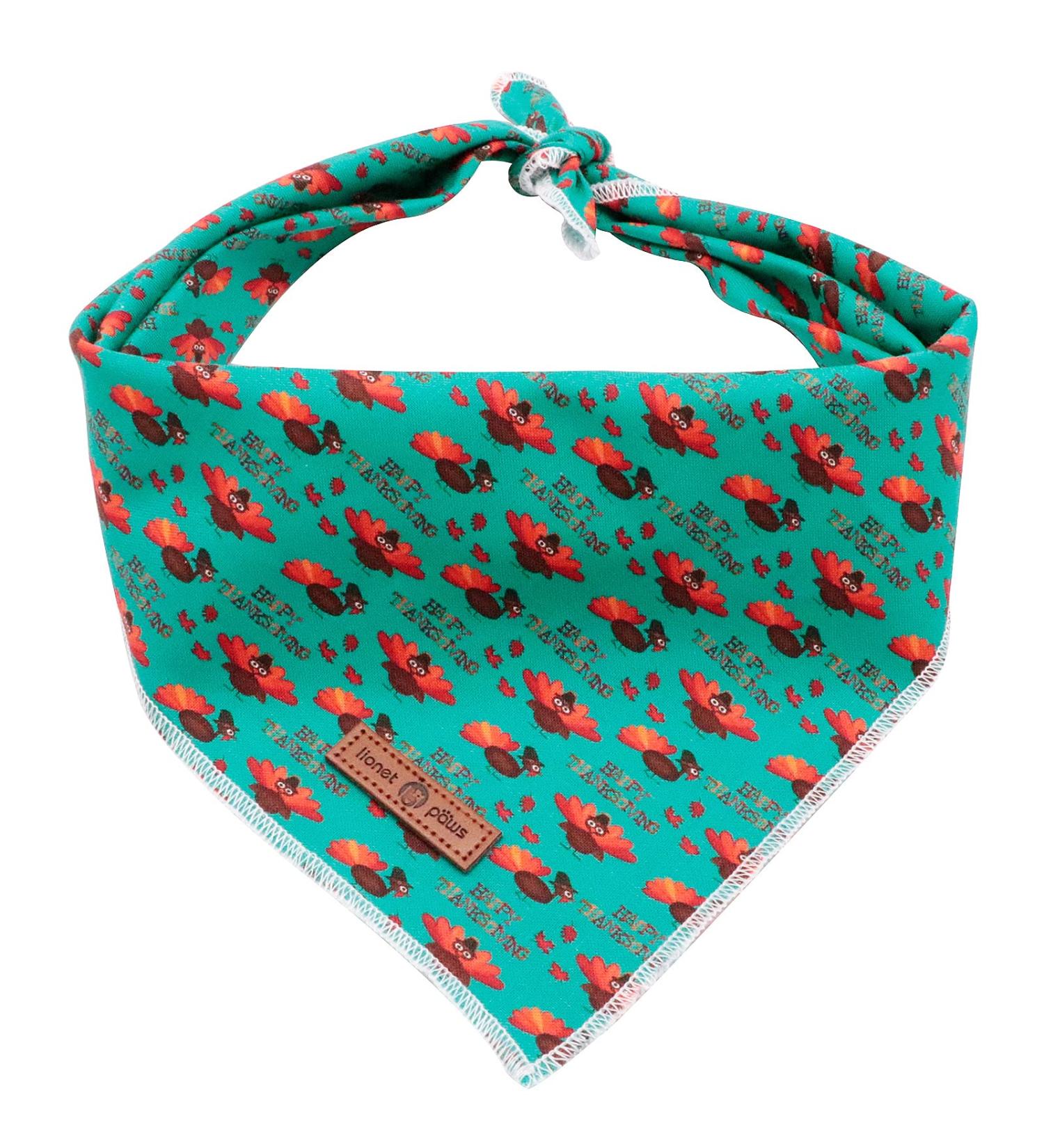 Shop Lionet Paws Thanksgiving Bandana for Dogs - Triangular Headscarf for All Sizes - Perfect Turkey Design - Buy Online on GoSupps.com