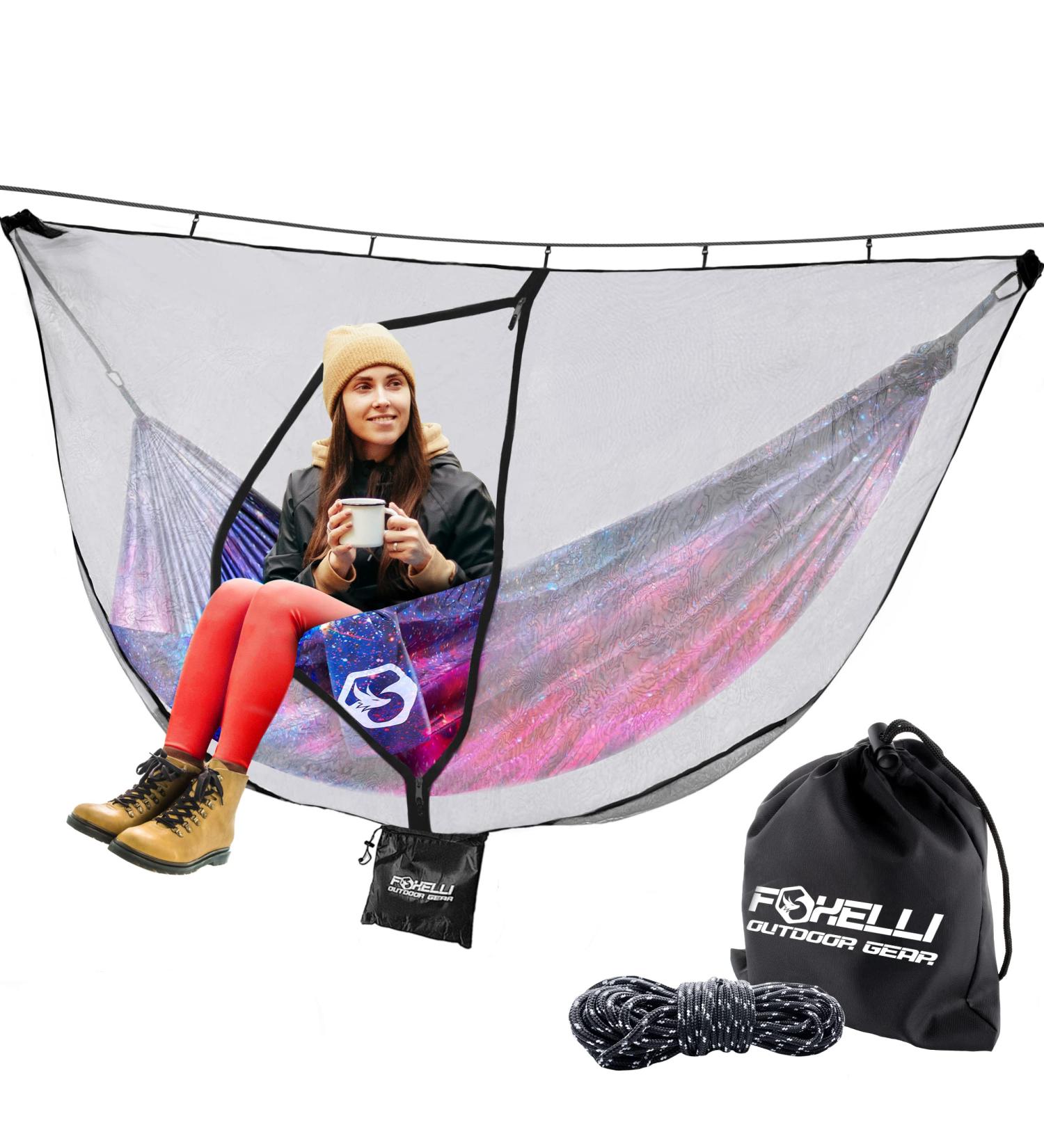 Foxelli XL Hammock Net - Lightweight 12ft Portable Netting for Camping Hammocks - Buy Online on GoSupps.com