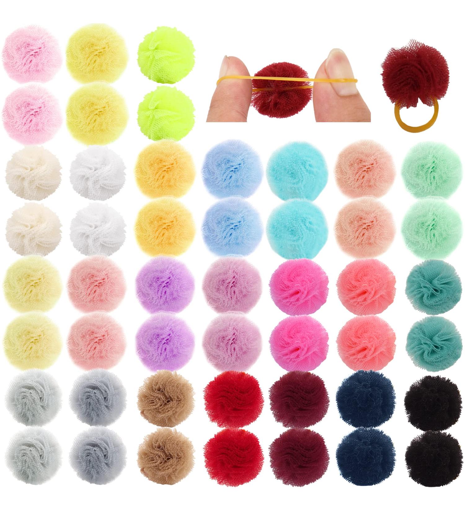 Qearl 48 Pcs Colored Ball Dog Ties Small Dog Bows - Pet Grooming Hair Accessories for Puppy & Cat - Buy Online on GoSupps.com