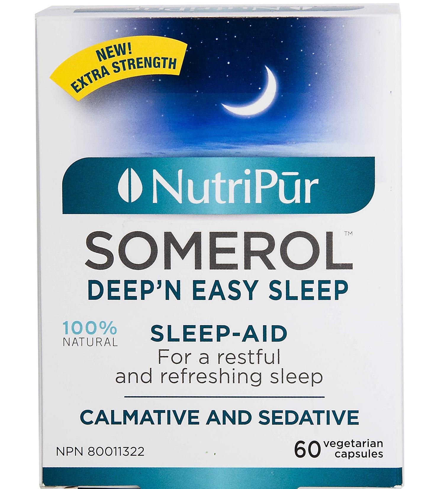 Nutripur Somerol - Sleep Aid 60 vegetarian capsules - Buy Online on GoSupps.com
