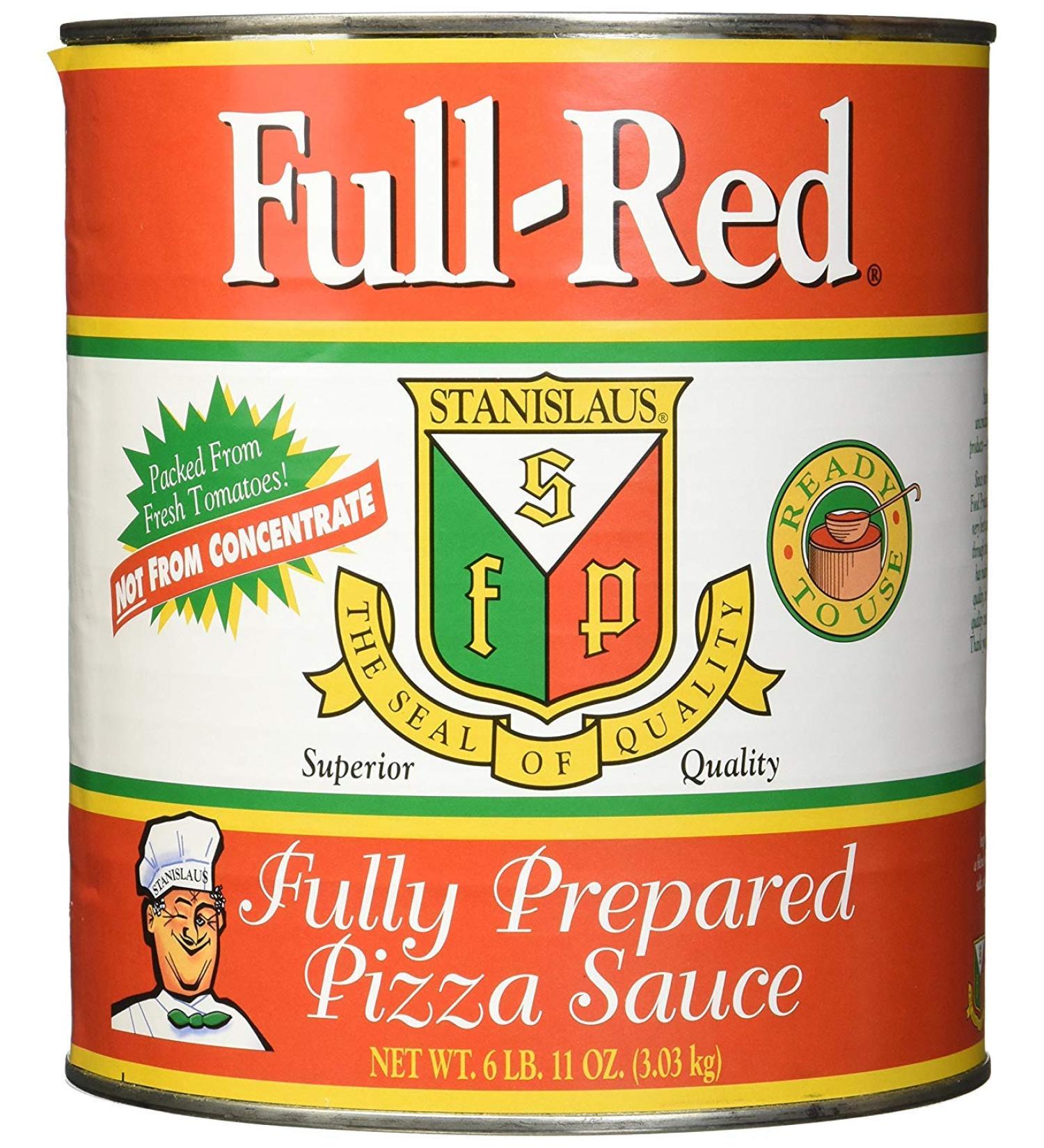 Full Red Fully Prepared Pizza Sauce #10 6.68 Pound (Pack of 1)