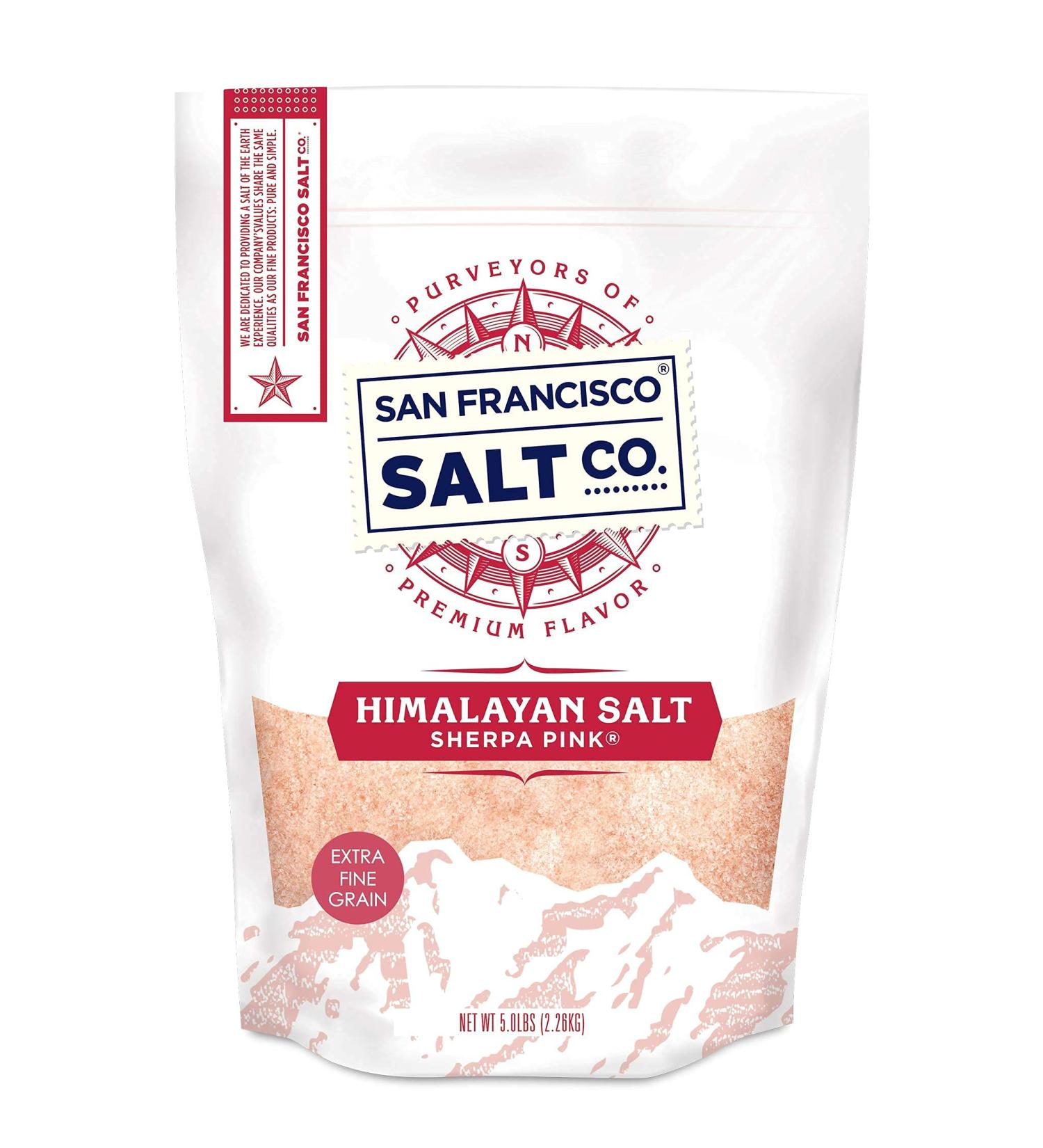 Sherpa Pink Himalayan Salt - 5 lbs Extra-Fine Grain | 100% Natural Salt | 5 Pound Pack - Buy Online on GoSupps.com