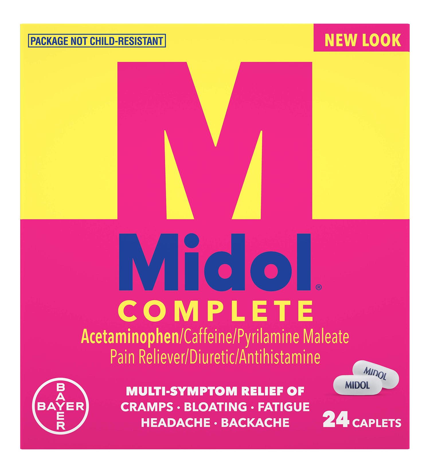Midol Menstrual Max Strength Caplets - 24 Count - Buy Online on GoSupps.com
