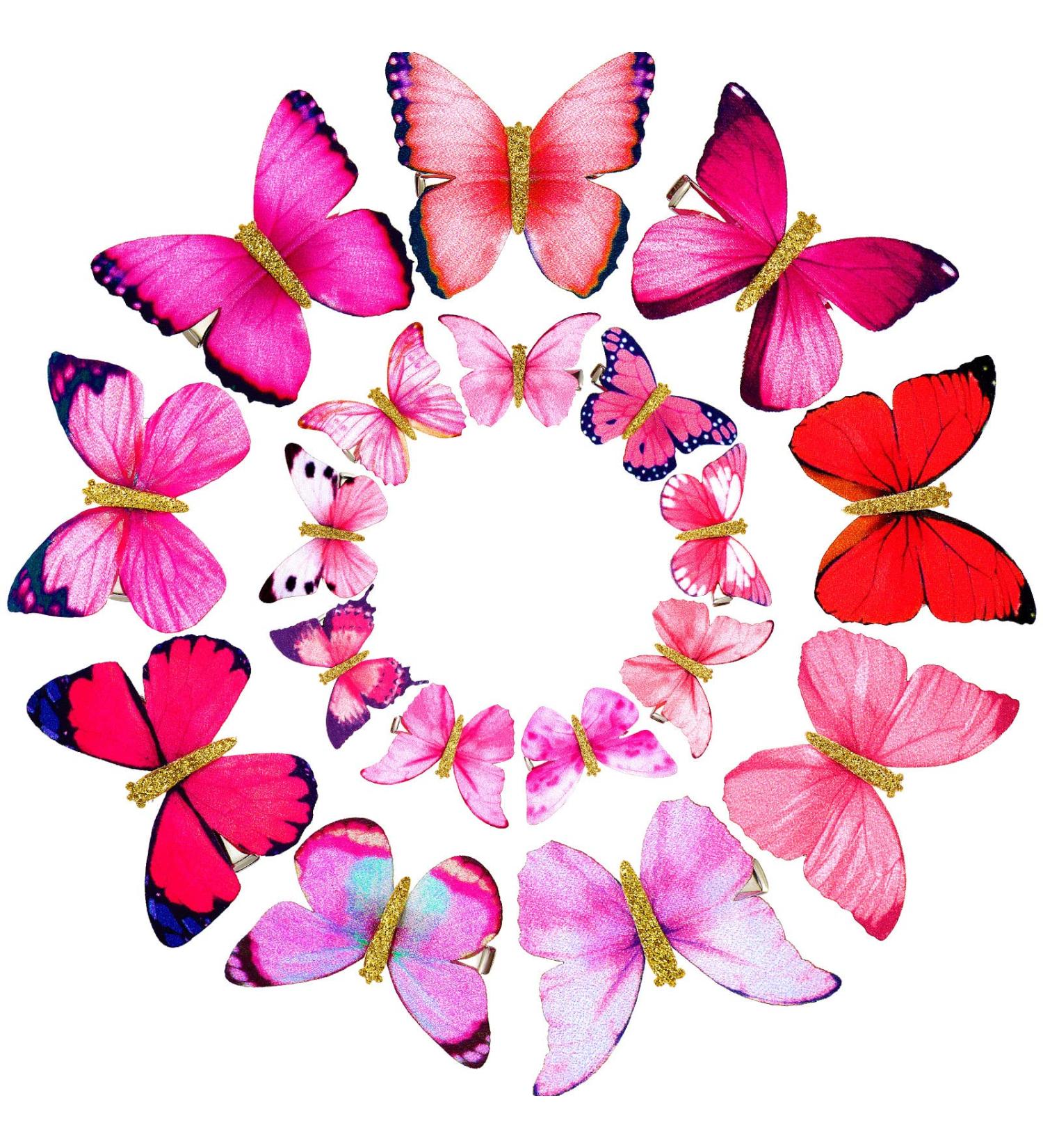 18 Pcs Vintage Glitter Butterfly Hair Clips | Stylish Hair Accessories for Teens & Women - Buy Online on GoSupps.com