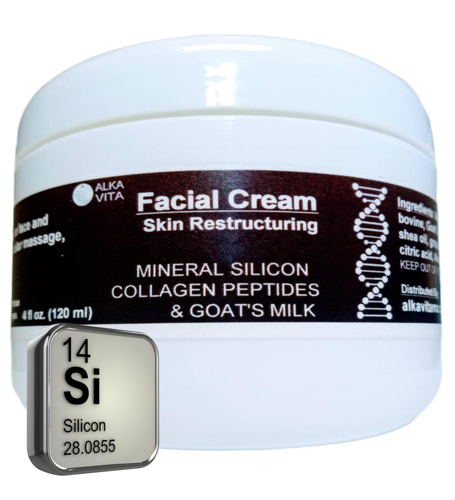 ALKA VITA Face Cream Silicon & Collagen Peptides Skin Rejuvenating Factor Anti-Wrinkle Tensor Effect Natural Ingredients - Buy Online on GoSupps.com