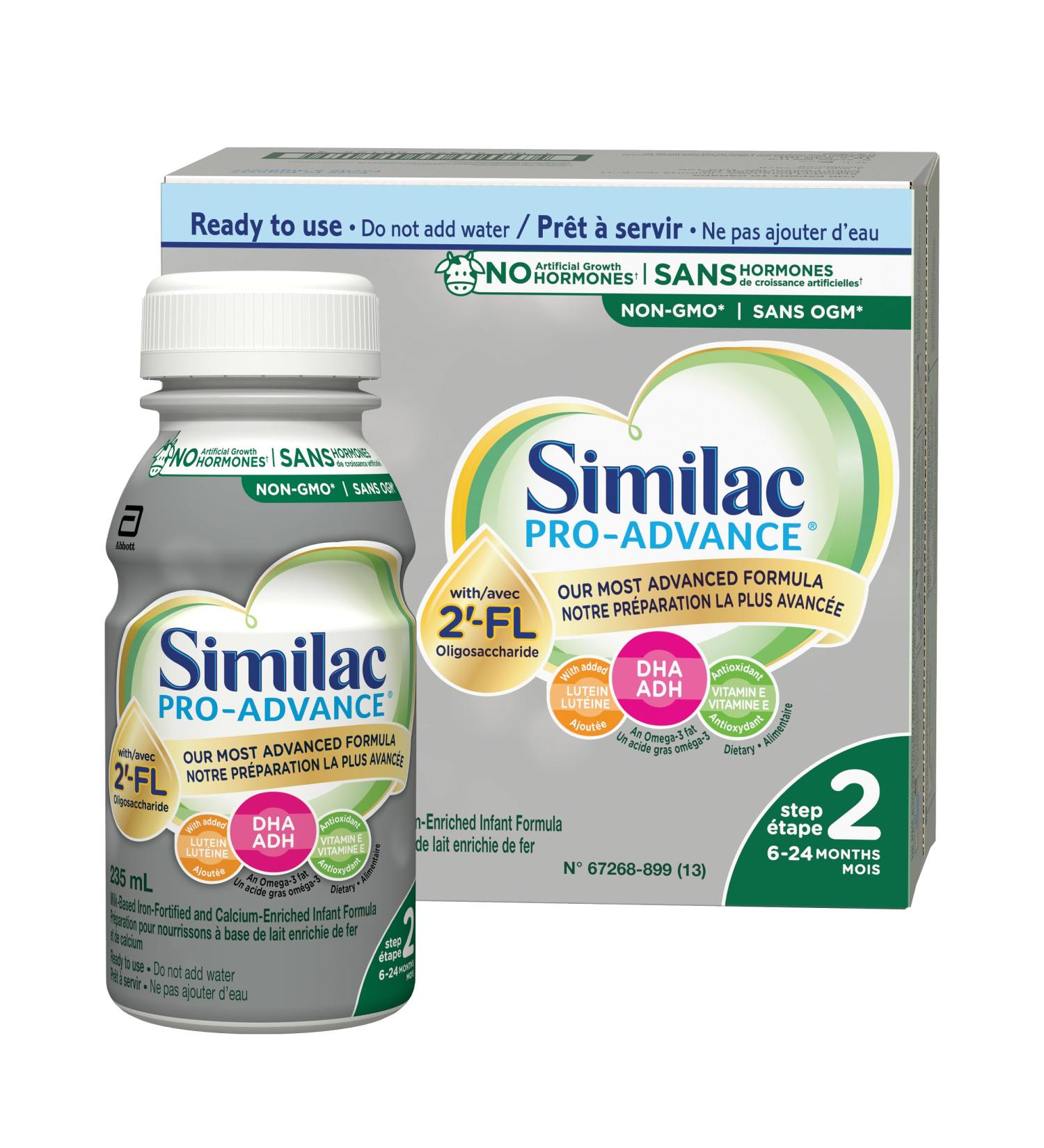 Similac Pro-Advance Step 2 Baby Formula 6-24 months with 2'-FL. Immune Support Innovation: 2'-FL Ready-to-Feed 16x235mL (Package May Vary) - Buy Online on GoSupps.com