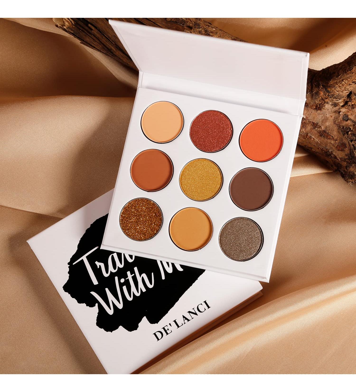 High Pigmented Neutral Eyeshadow Palette | 9 Matte Shimmer & Glitter Shades for Hazel Eyes - Perfect for Professional Makeup - Buy Online on GoSupps.com