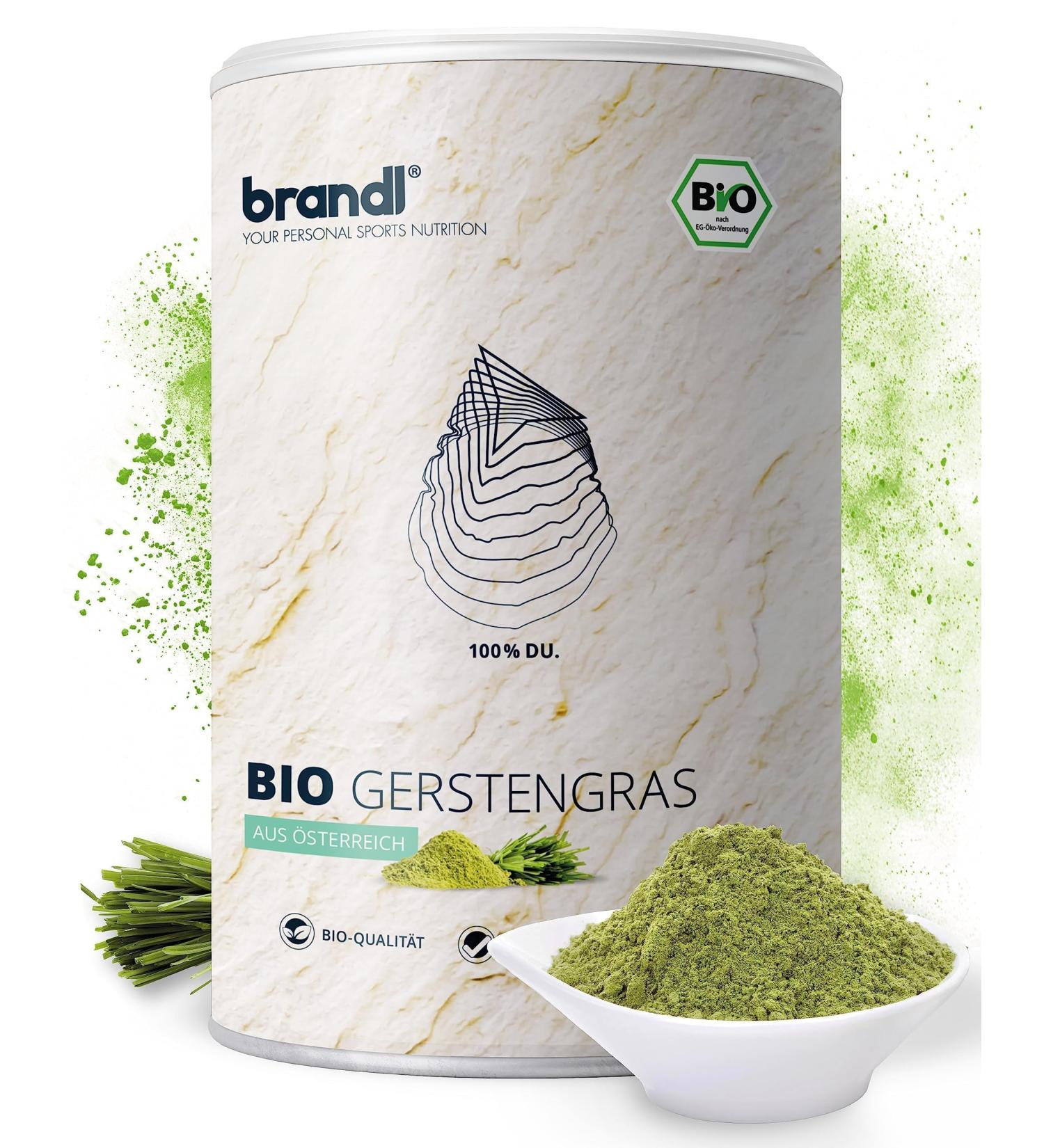 Organic Barley Grass Powder 500g | Raw Food Quality from Austria | Optimal for Athletes | Brandl  - Buy Online on GoSupps.com