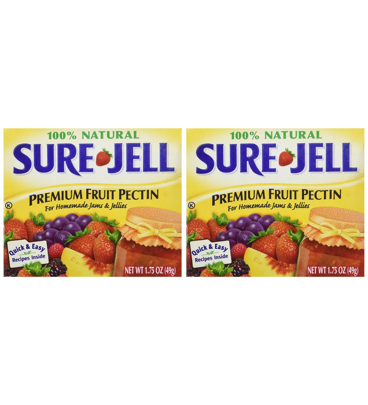 Sure Jell Premium Fruit Pectin 1.75 oz - 2 Pack - 100% Natural for Jams & Jellies - Buy Online on GoSupps.com