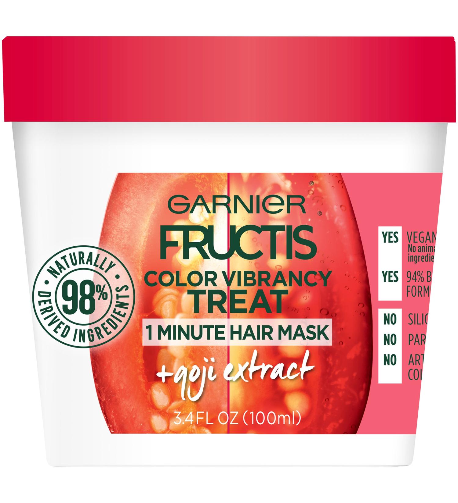 Garnier Fructis Color Vibrancy Treat Hair Mask with Goji Extract - 3.4 Fl Oz - Buy Online on GoSupps.com