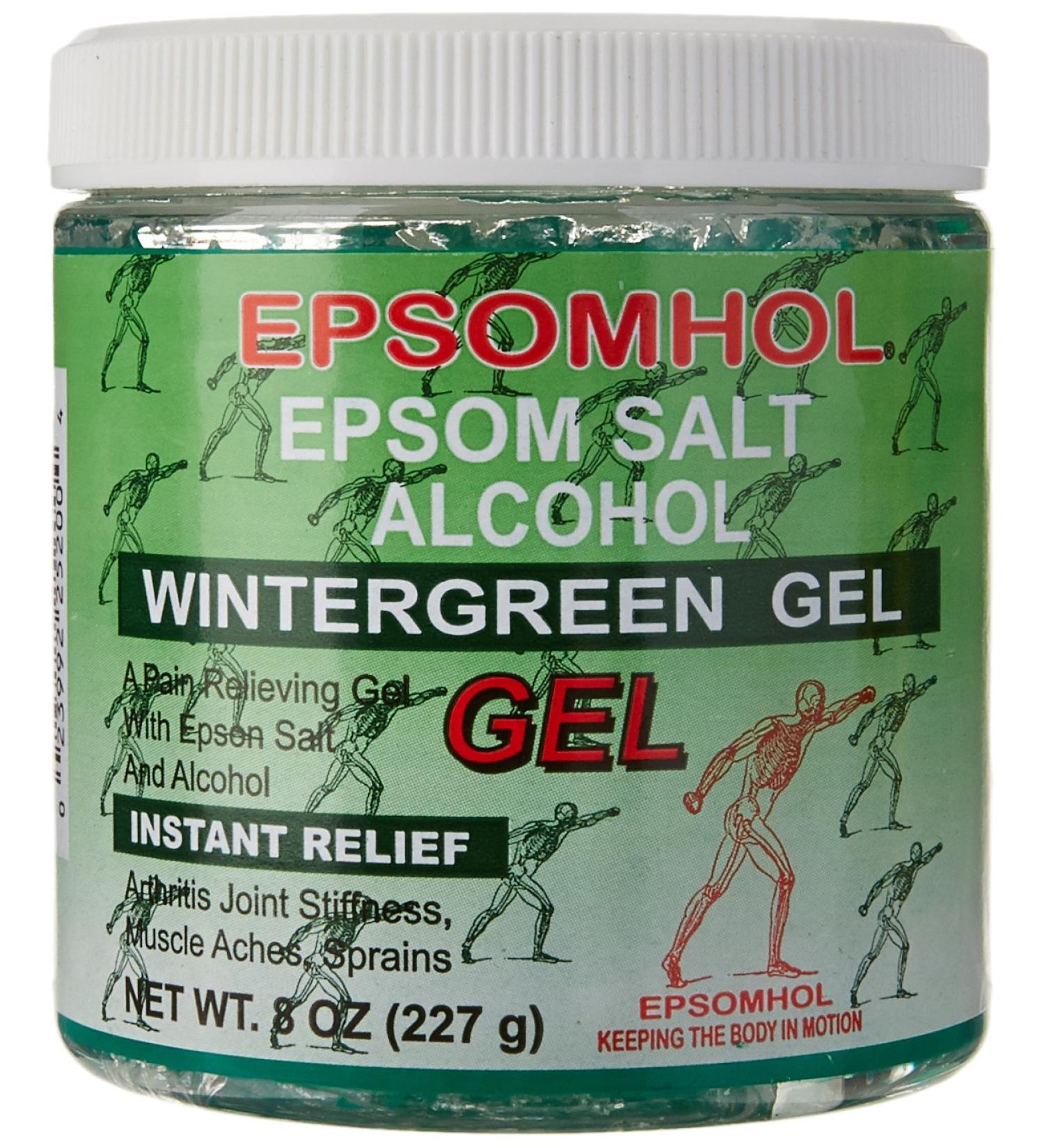 Epsomhol Epsom Salt Alcohol Wintergreen Gel | Pain Relief & Muscle Recovery | Shop Internationally - Buy Online on GoSupps.com