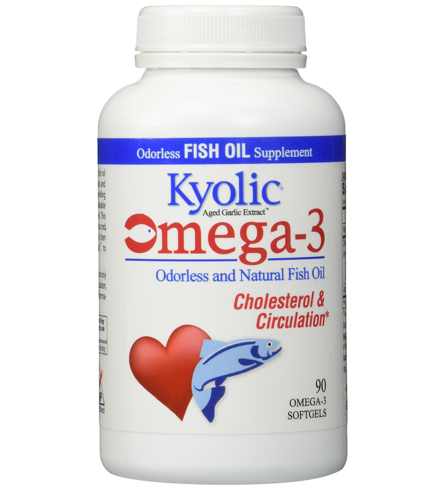 Kyolic Omega-3 Supplement 90-Capsules - Pack of 1 | 90 Count | High-Quality Fish Oil Formula - Buy Online on GoSupps.com