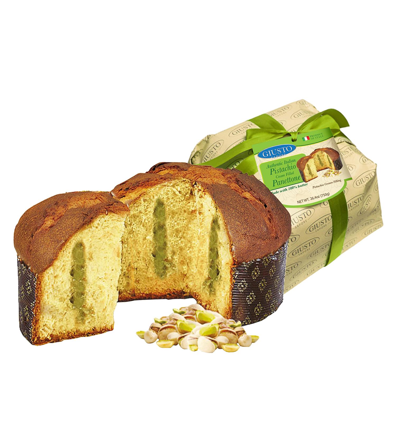 Giusto Sapore Italian Pistachio Panettone 26.4oz - Imported Traditional Dessert from Italy - Buy Online on GoSupps.com