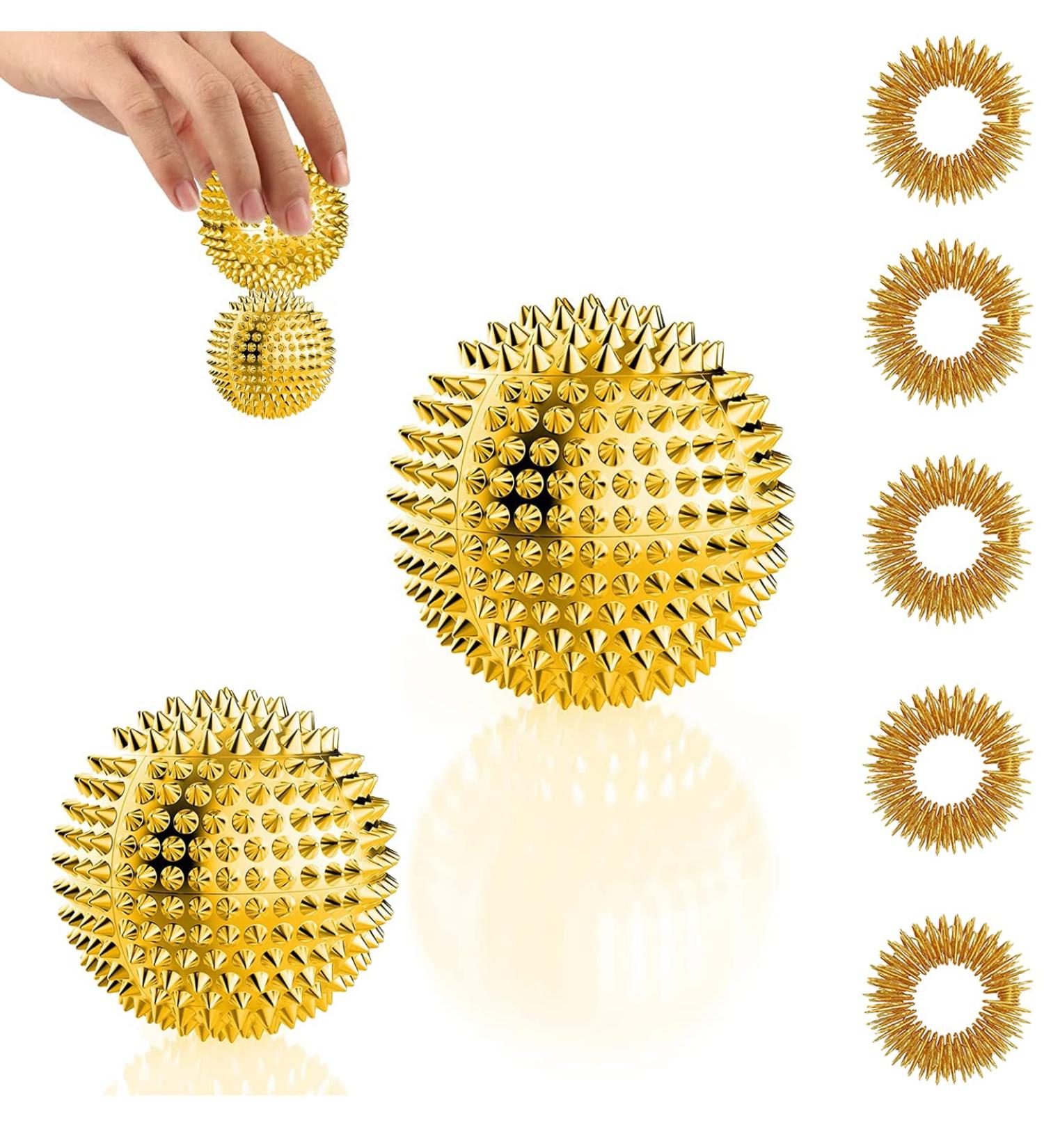 Buy Hedgehog Ball Massage & Acupressure Rings Set for Stress Relief - International Shipping Available - Buy Online on GoSupps.com