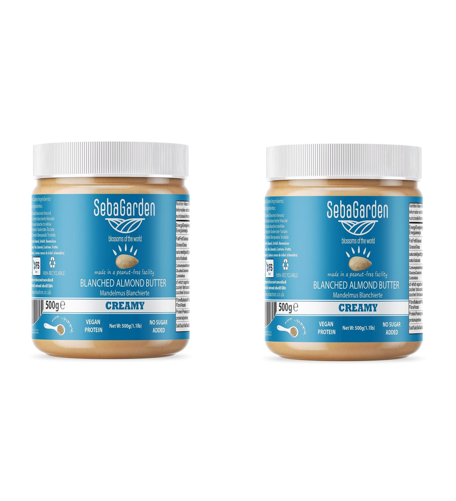 Buy Almondmus Blanched Almond Butter 1kg - Salt-Free Unsweetened Gluten-Free Vegan Paleo | Seba Garden - Buy Online on GoSupps.com