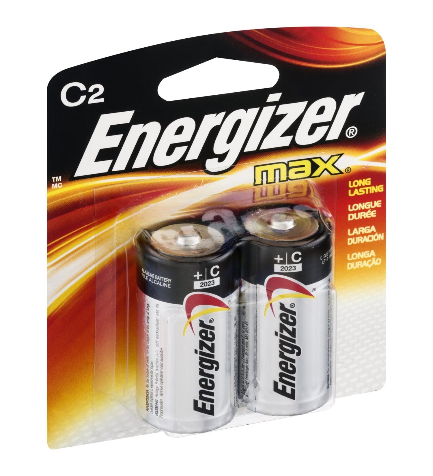 TECHNUITY INC E93BP2 Battery 2-Pack Energizer MAX C