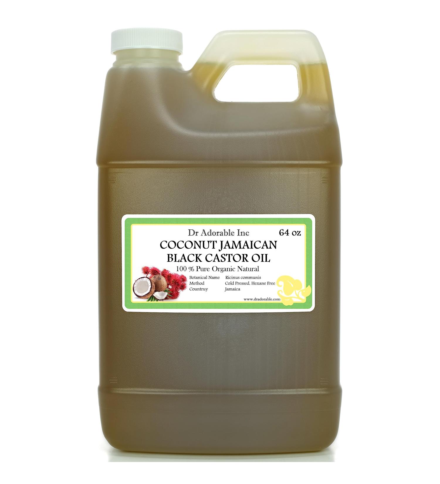 Dr Adorable - 64 oz - Coconut Jamaican Black Castor Oil - Pure Natural Organic Strengthen Grow & Restore Hair Care - Buy Online on GoSupps.com