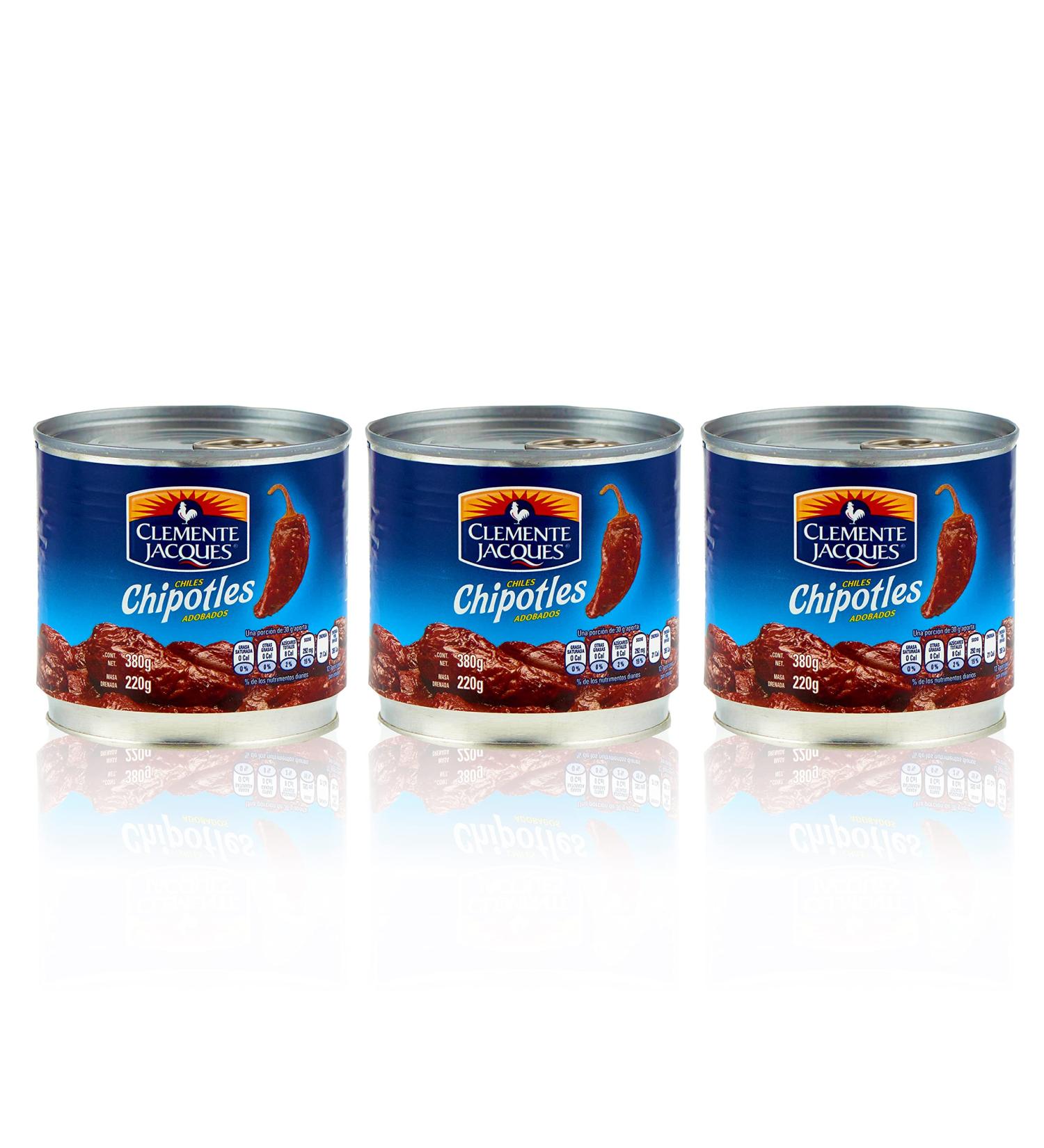 Chipotle Chili in Adobo Sauce - Chipotle in Adobo by Clemente Jacques (Pack of 3) 380g each (Pack of 3) 380g each.