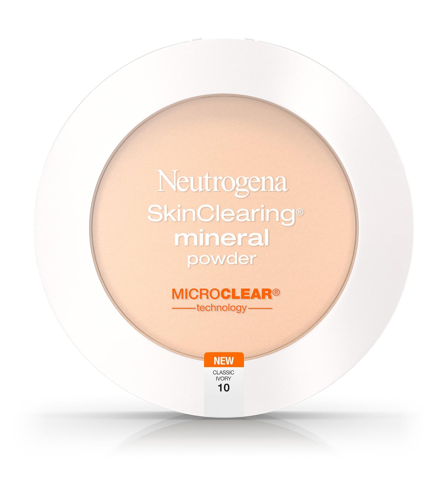 Neutrogena SkinClearing Mineral Powder Classic Ivory 10 - Pack of 2 - 0.38 Ounce | SkinClearing Formula for Flawless Skin - Buy Online on GoSupps.com