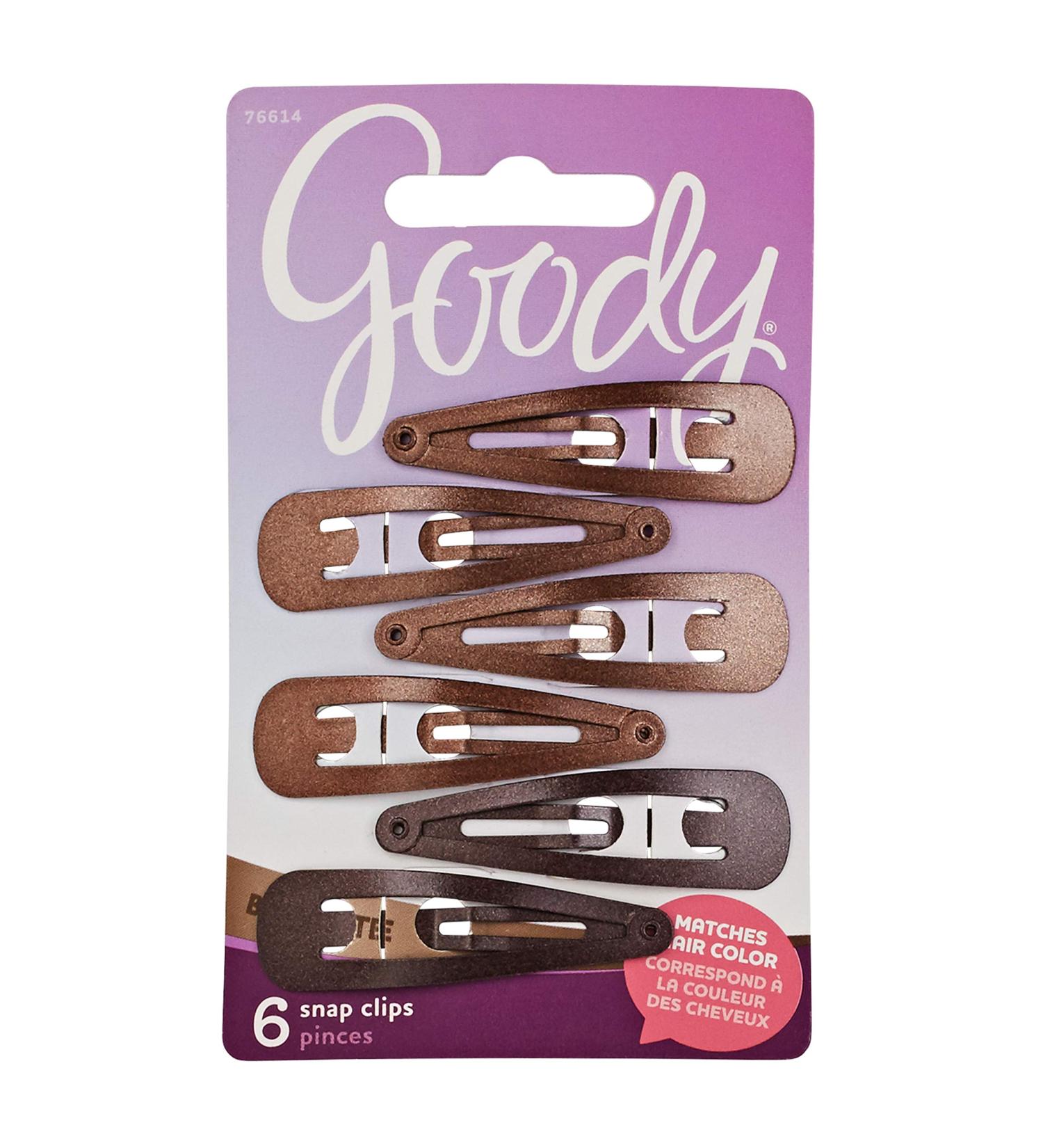 Goody Colour Collection Contour Hair Clips Brunette 6 Count - Pack of 3 - Buy Online on GoSupps.com