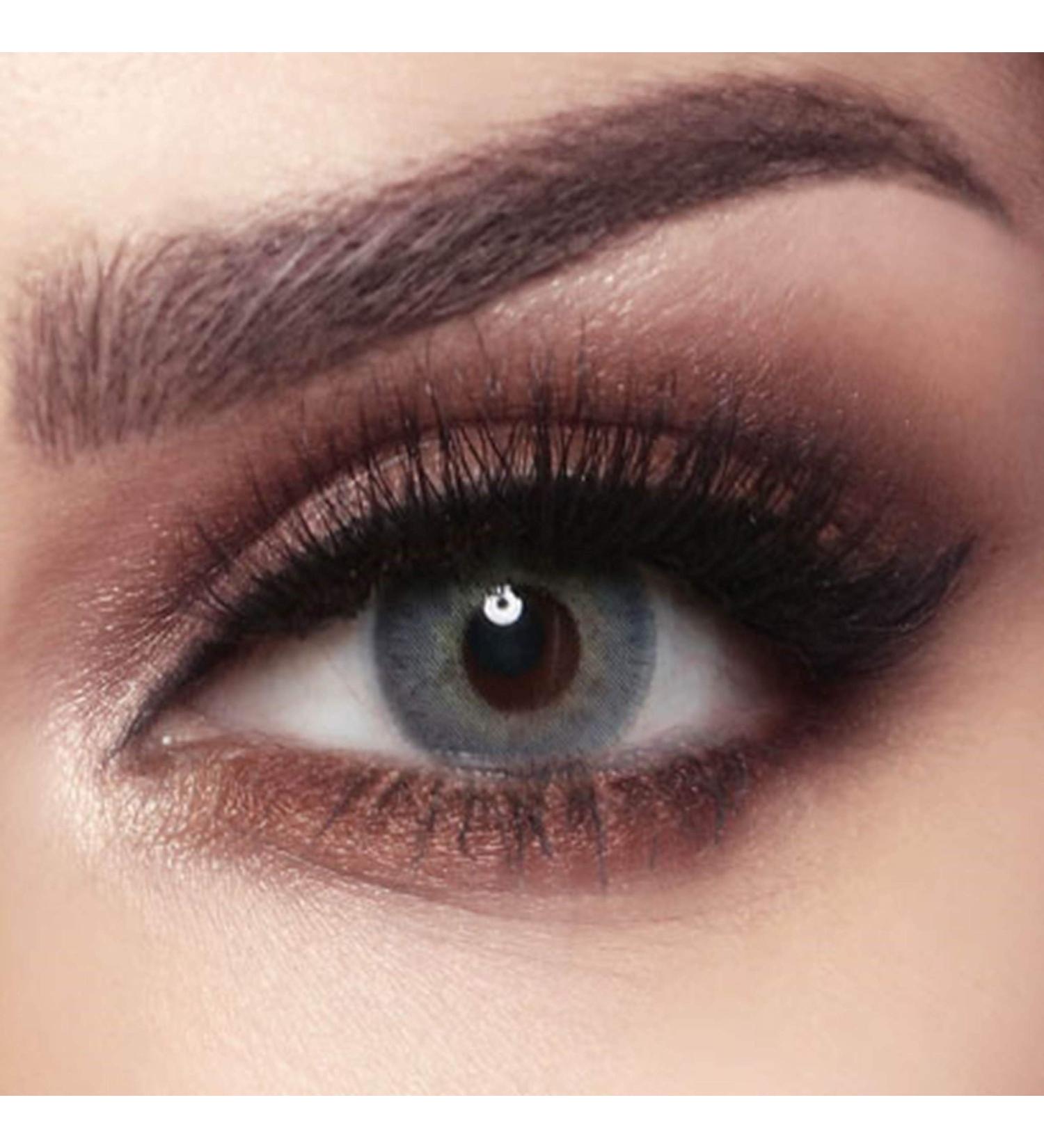 Buy Bella Elite Midnight Blue Colored Contact Lenses - Monthly Gray-Blue Lenses for Dark Eyes (Dioptria -0.00) - Buy Online on GoSupps.com