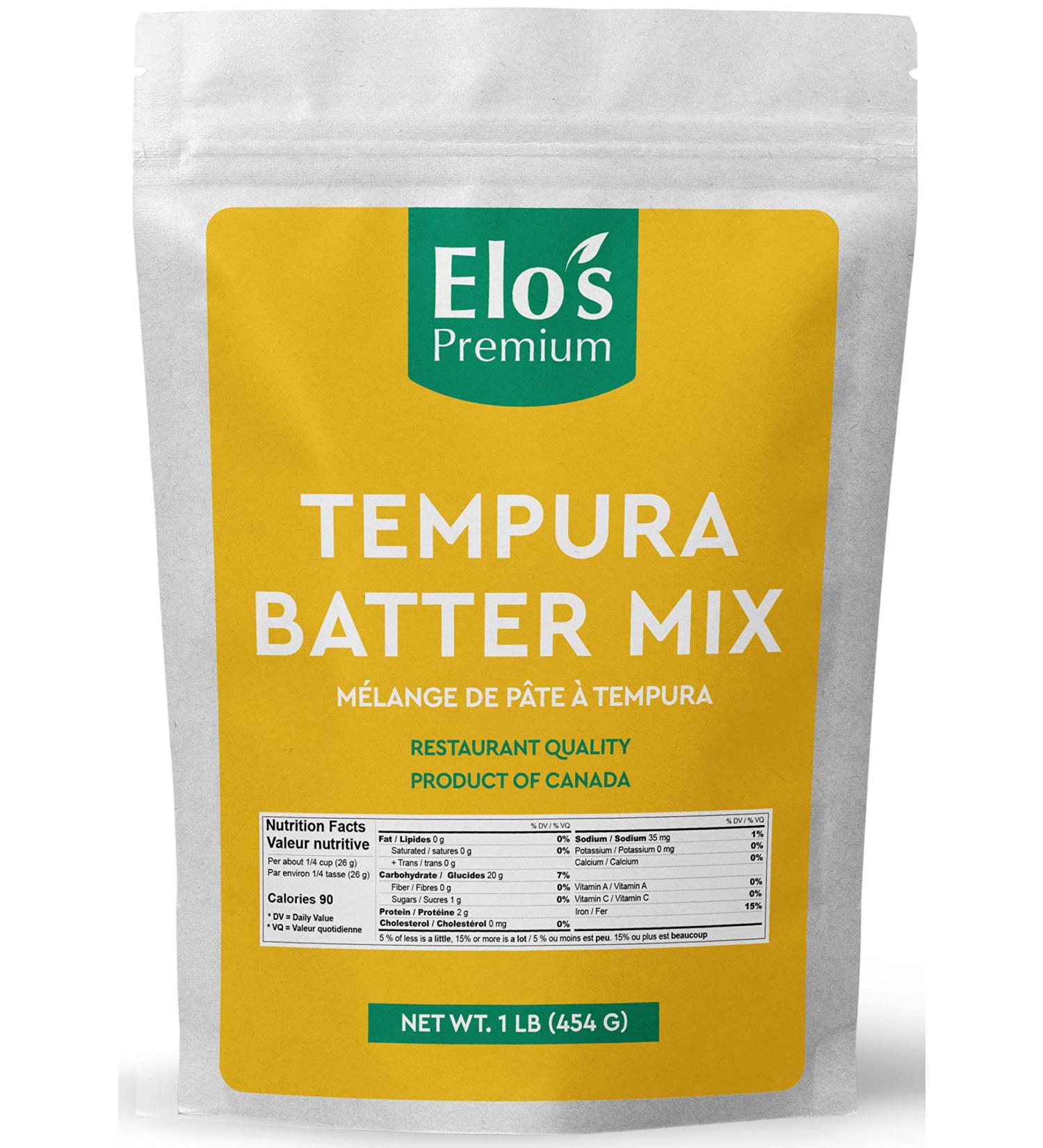 Elo s Premium Tempura Batter Mix (1lb/454g) | Proudly Made in Canada |Japanese Shrimp Batter Fish Fry Seasoned Coating for Seafood and Vegetables | Authentic Asian Fluffy Flour| No MSG and Added Colour - Buy Online on GoSupps.com