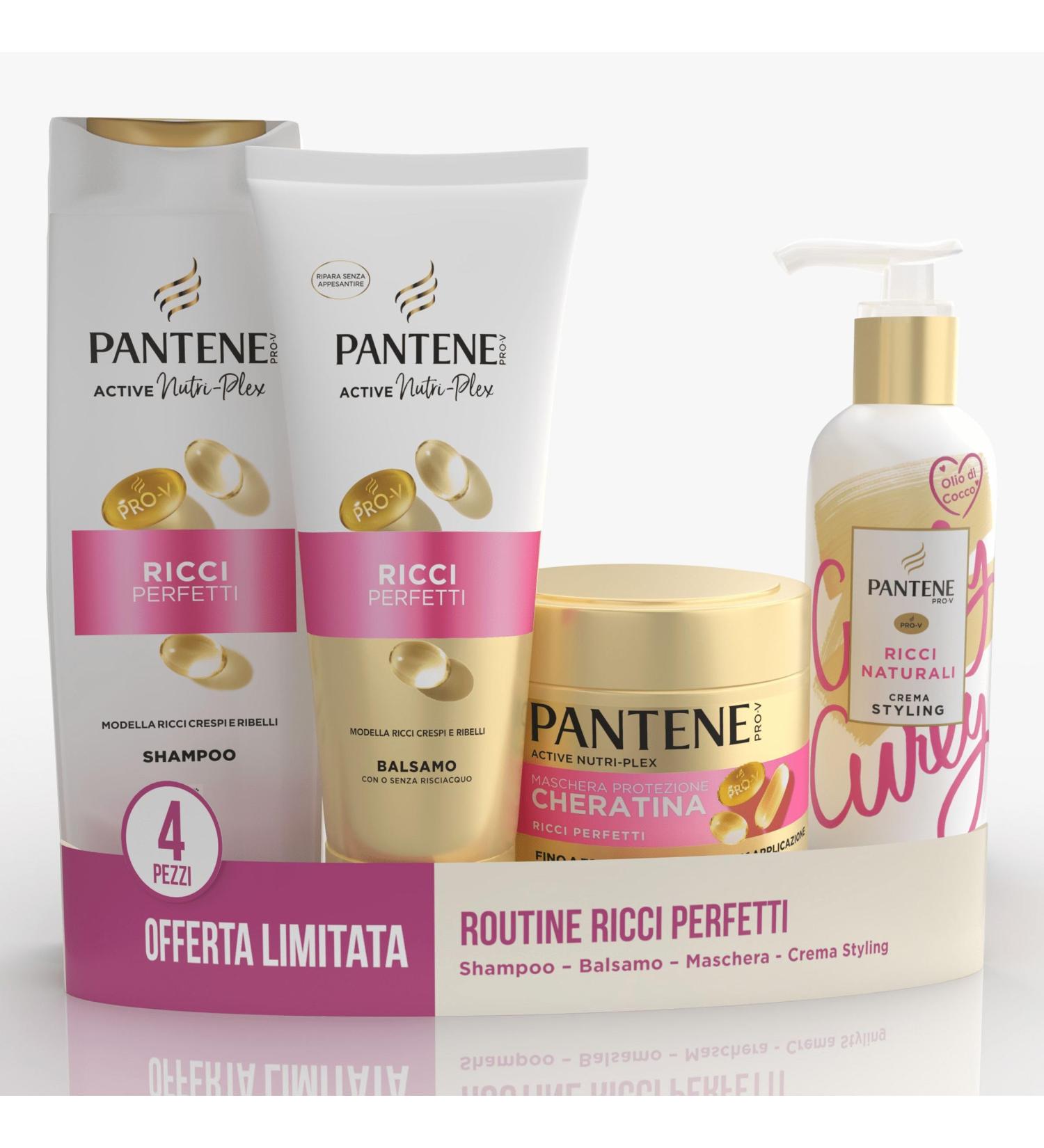  Pantene Pantene Ricci Perfect Gift Set: Shampoo 250ml Balm 200ml Mask 300ml Styling Cream 235ml - Buy Online on GoSupps.com