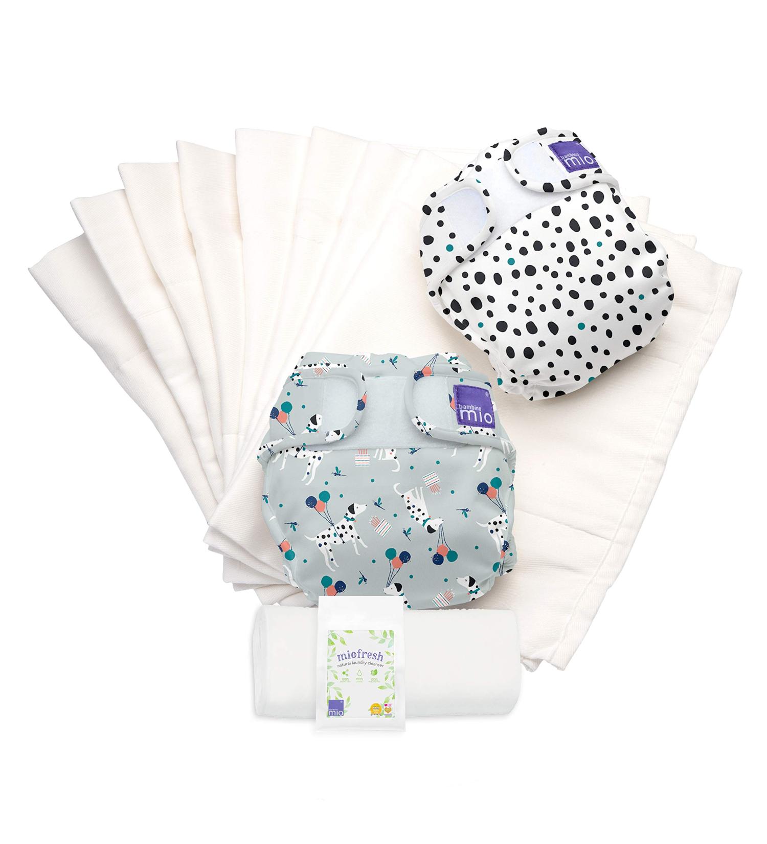 Bambino Mio Mioduo Reusable Nappy Set Size 1 - Pet Party Print | For Babies <9Kgs - Buy Online on GoSupps.com