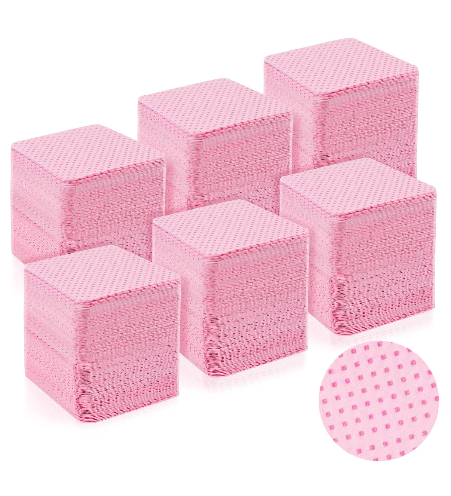 Lint Free Nail Wipes - 540PCS Non-Woven Nail Polish Remover Pads for Eyelash Extensions & Nail Prep - Soft Acetone Wipes in Pink - Buy Online on GoSupps.com