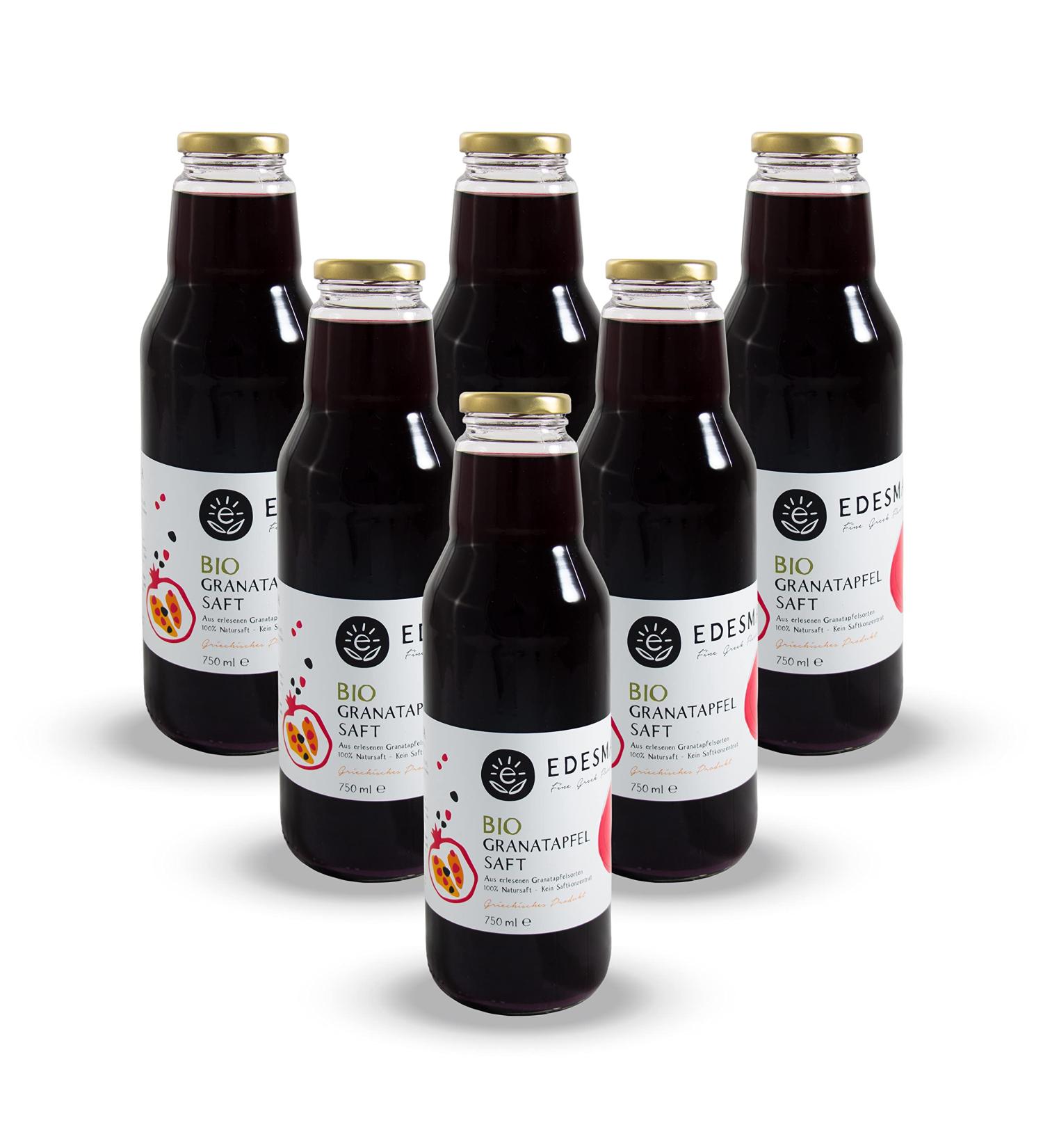  EDESMA EDESMA Wonderful + Acco Organic Pomegranate Juice 100% Direct Juice (6 x 750ml) - Buy Online on GoSupps.com