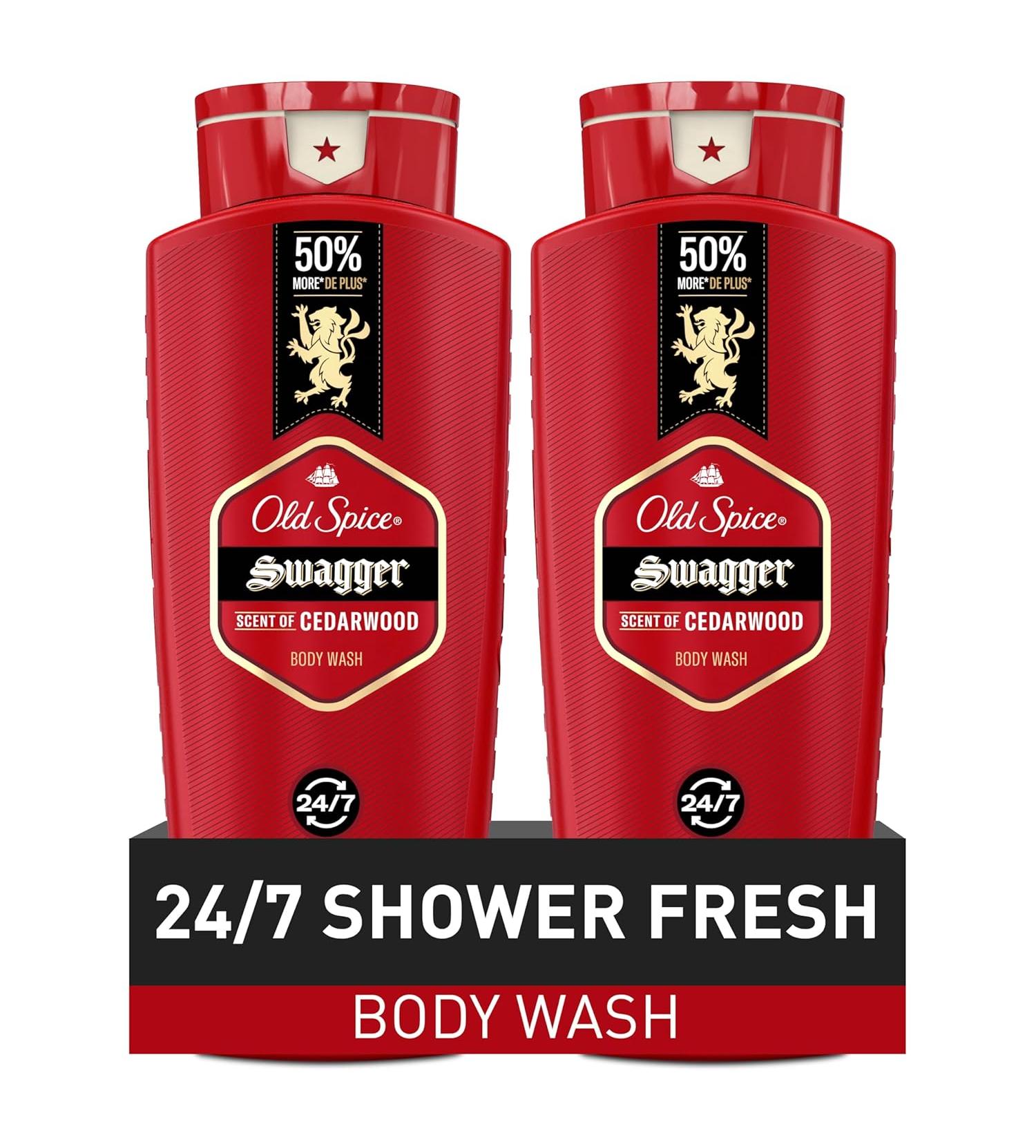 Old Spice Body Wash for Men - Pack of 2 - Swagger with Cedarwood - 24 Fl Oz. - Buy Online on GoSupps.com