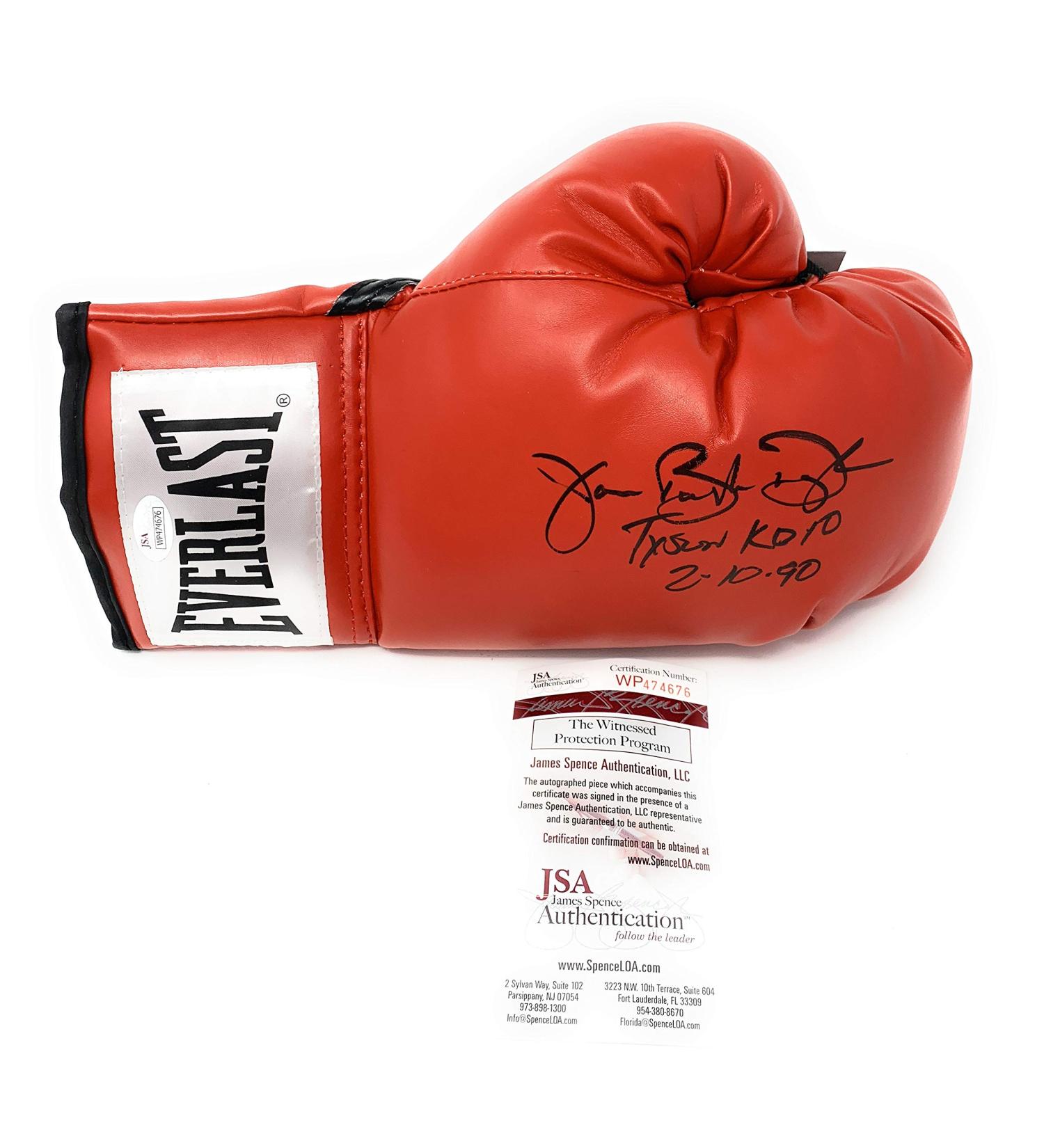 James Buster Douglas Signed Autograph Boxing Glove TYSON KO Inscribed JSA Witnessed Certified