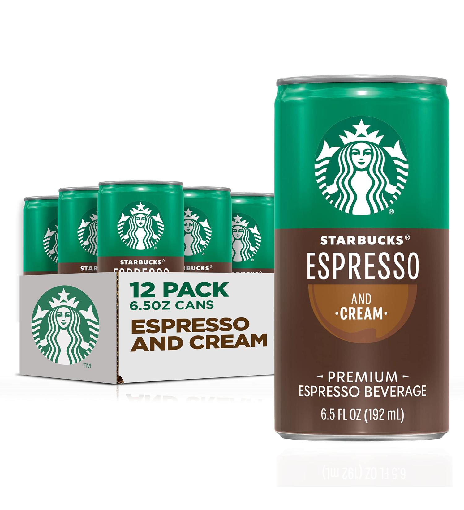Starbucks Ready to Drink Espresso & Cream 6.5oz Cans (12 Pack) - Packaging May Vary - Buy Online on GoSupps.com