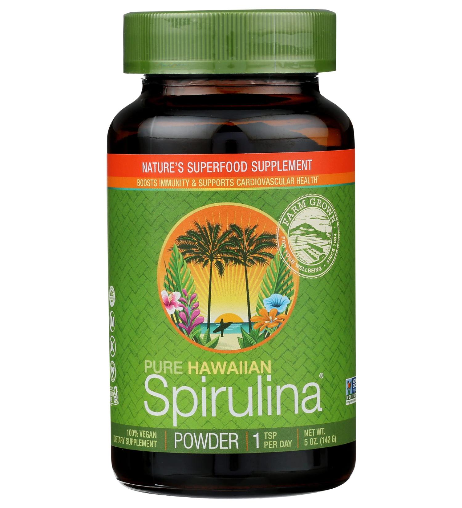 NUTREX Hawaii SPIRULINA Powder 5 OZ - Pure Hawaiian Superfood Supplement - Buy Online on GoSupps.com
