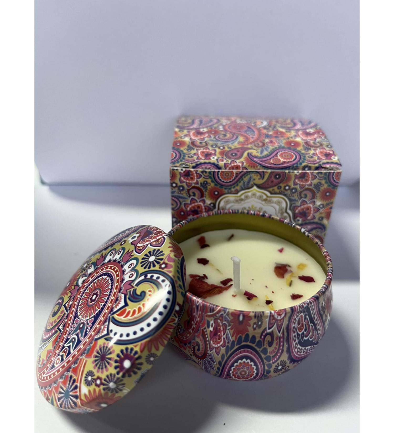 Scented Candle Gift for Home Vanilla & Lemon Soy Wax Candles 3oz Orange
