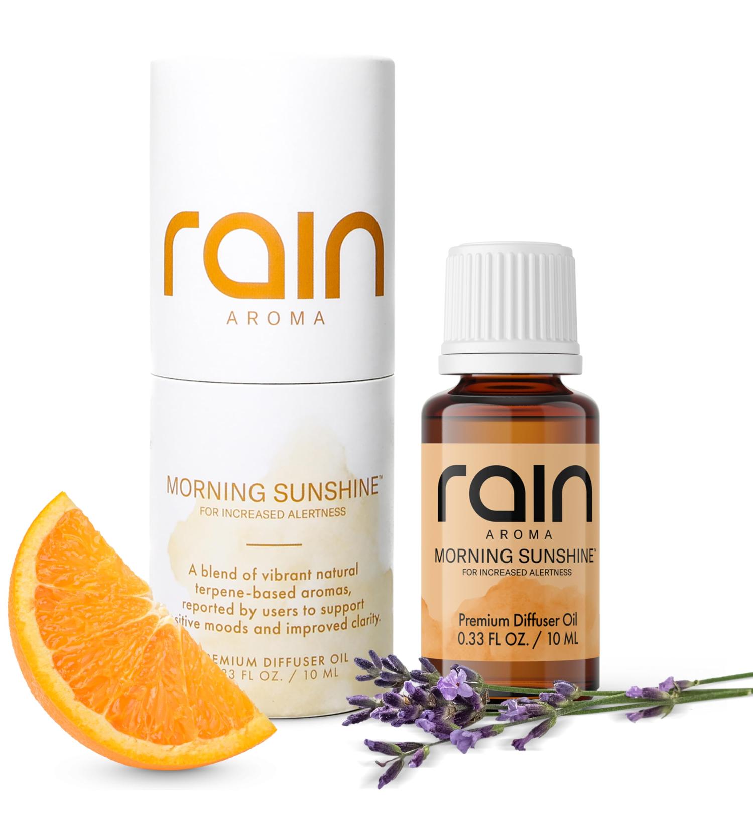 Rain Aroma - Morning Sunshine Premium Diffuser Oil for Alertness Refresh & Relax with Aromatherapy Diffuser Oils Office/Home Fragrance Essentials Crafted from Botanical Essential Oils 0.33 fl oz - Buy Online on GoSupps.com