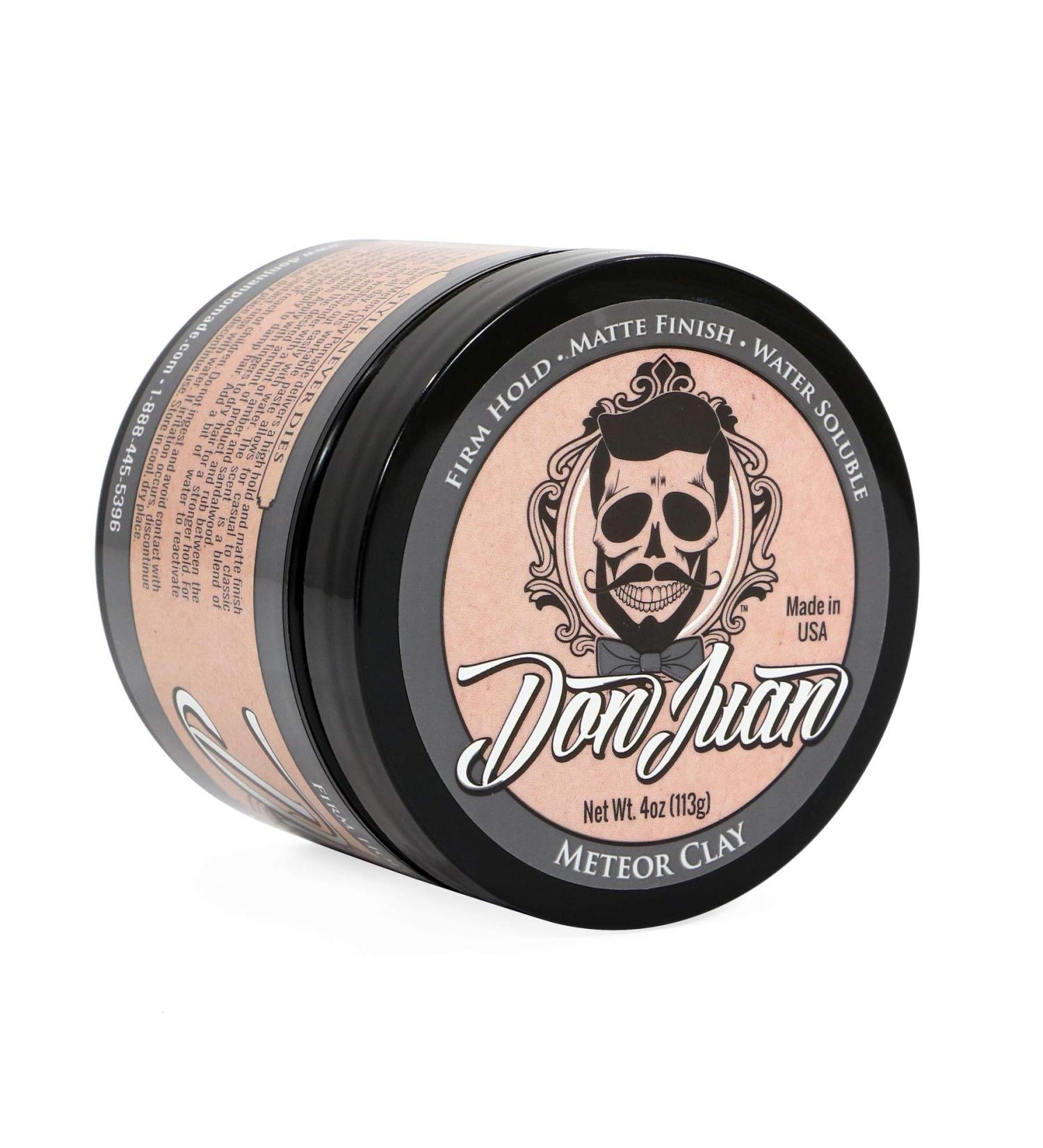 Don Juan Meteor Clay Pomade - Extreme Hold Matte Finish - 4 oz - Buy Online on GoSupps.com
