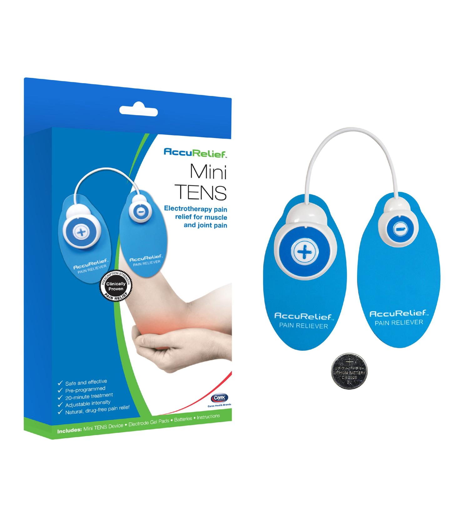 AccuRelief Mini TENS Electrotherapy Pain Relief System - Fast, Portable Pain Relief - Buy Online on GoSupps.com
