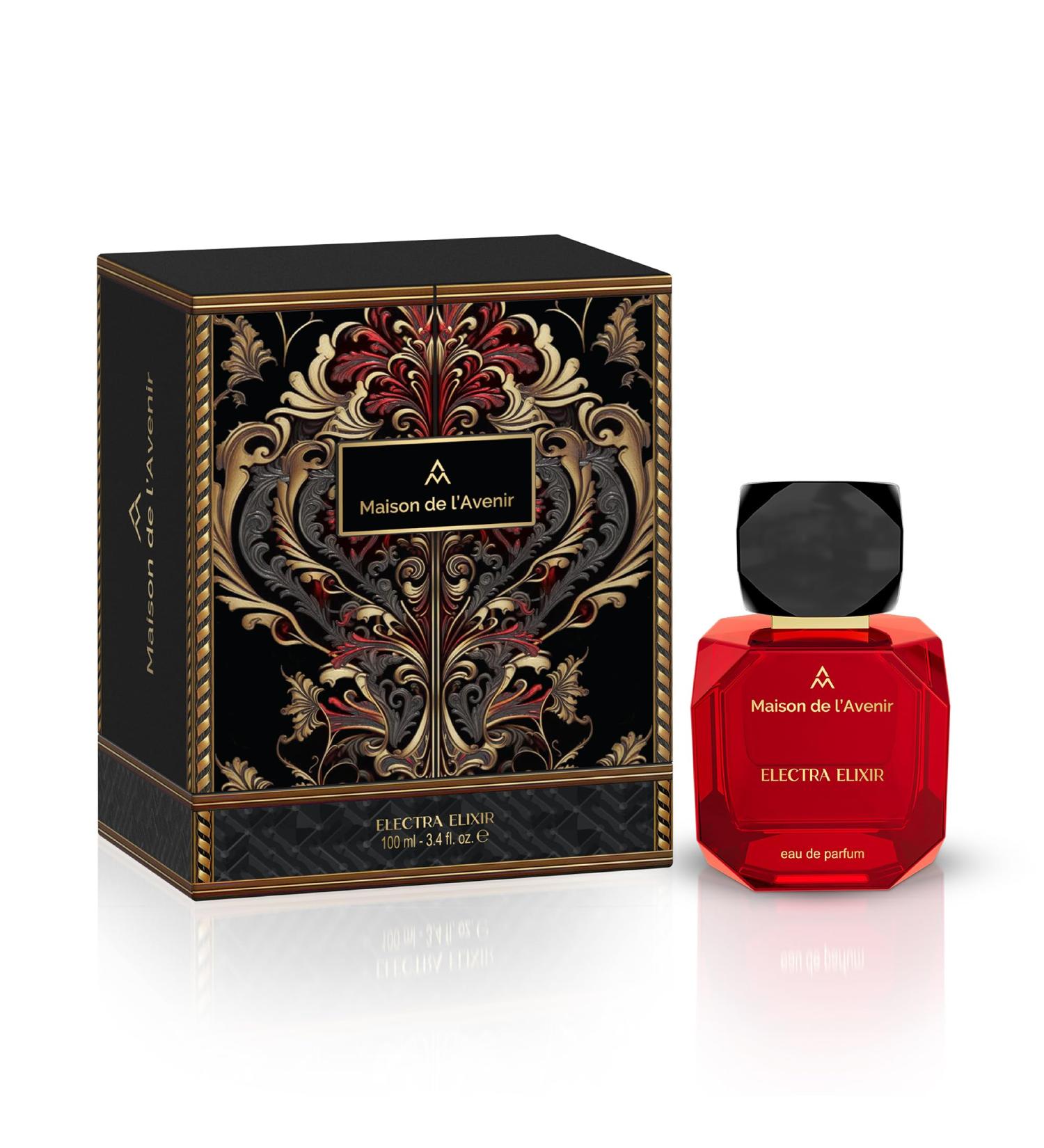 Maison de l'Avenir Electra Elixir - Floral Chypre - with notes of Peach Rose Jasmine and Bergamot - Unisex - Cologne for Men - Perfume for Women - Long Lasting - Fine Niche Fragrance - Buy Online on GoSupps.com