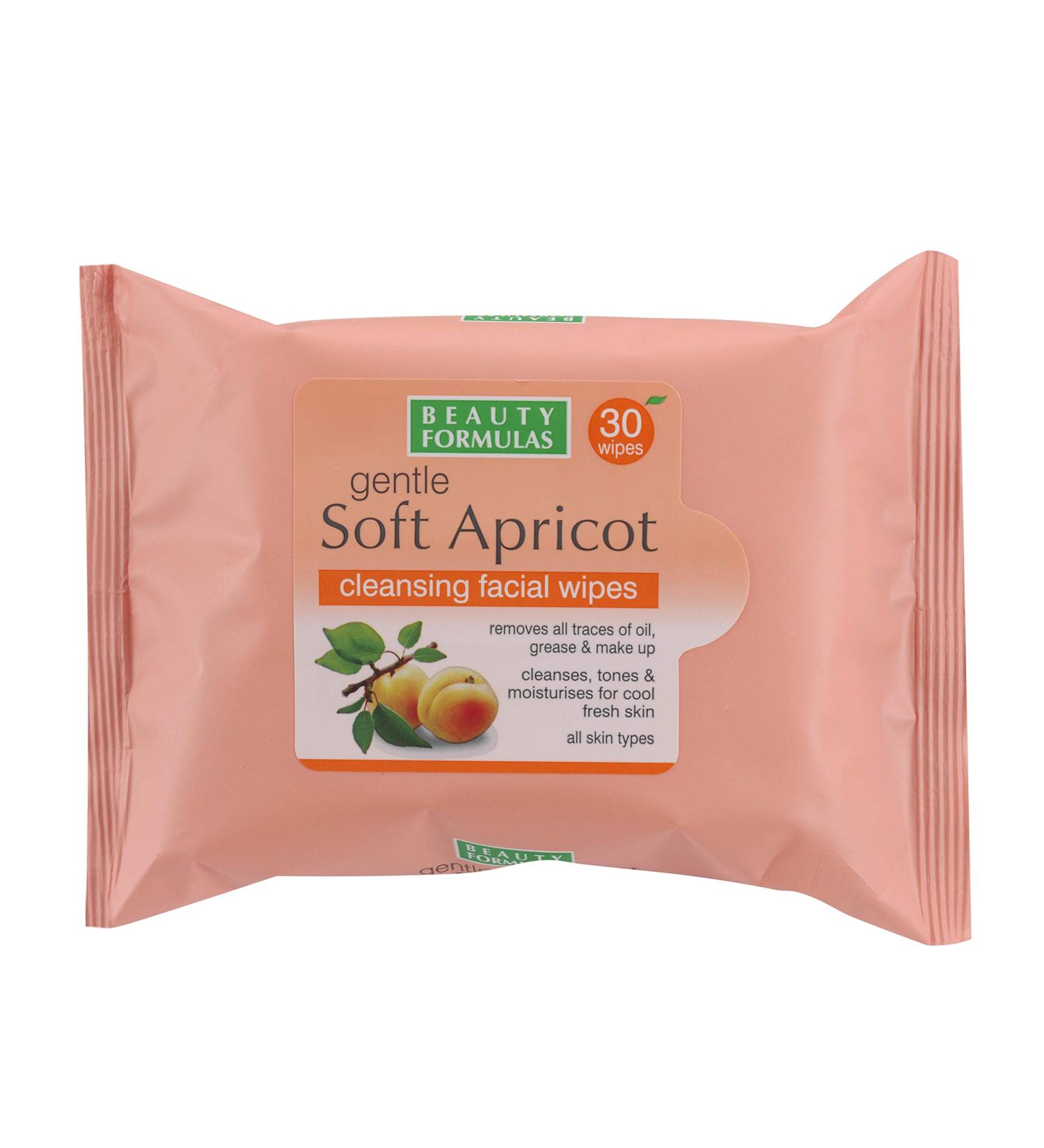 Beauty Formulas Gentle Soft Apricot Cleansing Facial Wipes 30'S