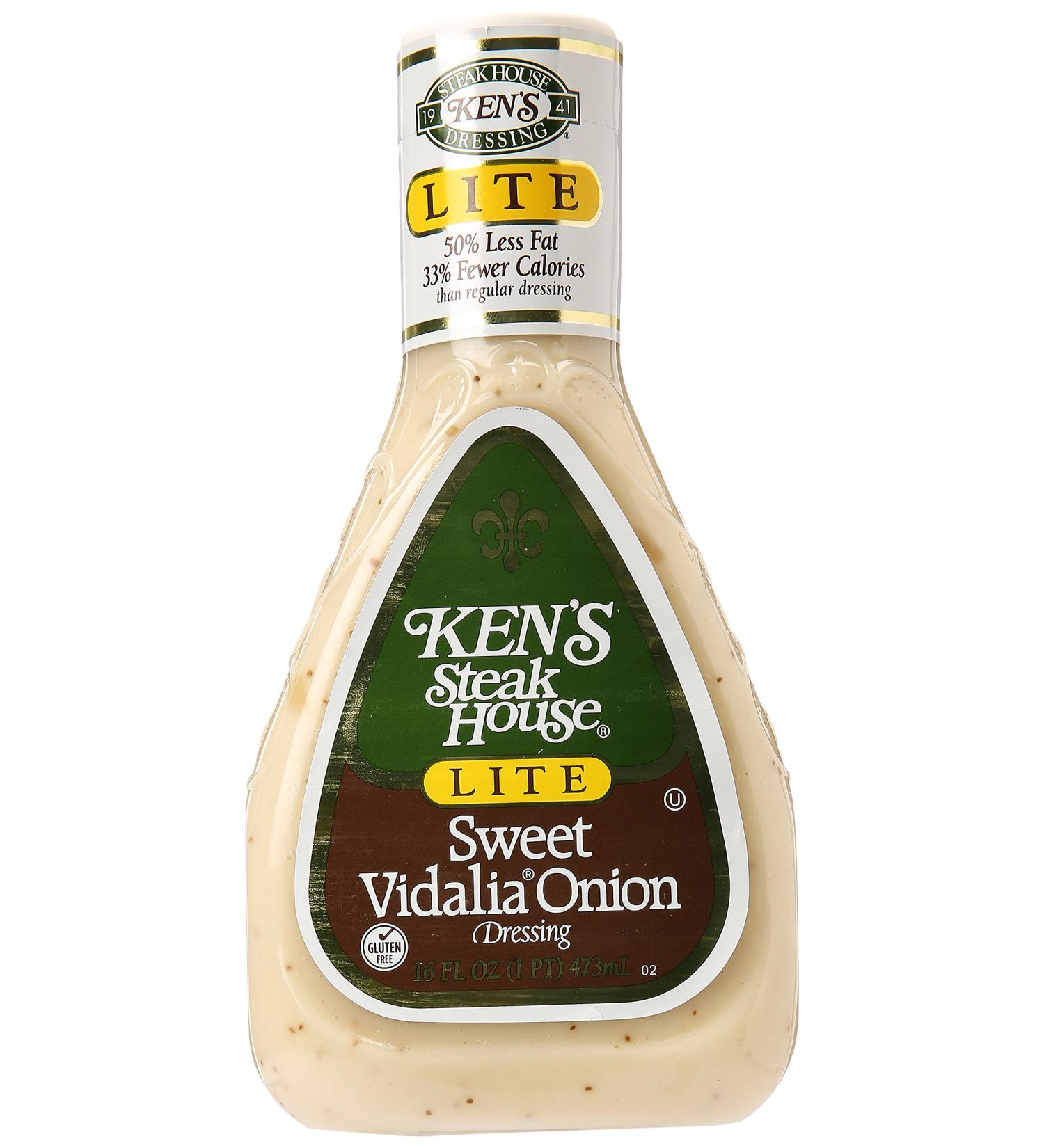 Ken's Steak House Lite Sweet Vidalia Onion Dressing 16oz - Buy Online on GoSupps.com