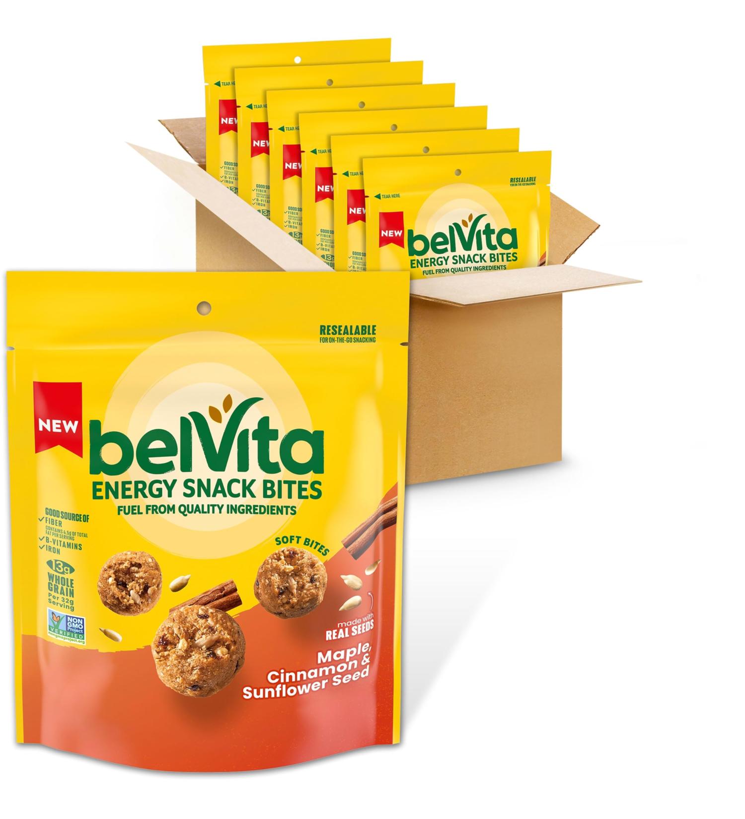 belVita Energy Snack Bites Maple Cinnamon and Sunflower Seed 6-5 oz Bags - Buy Online on GoSupps.com