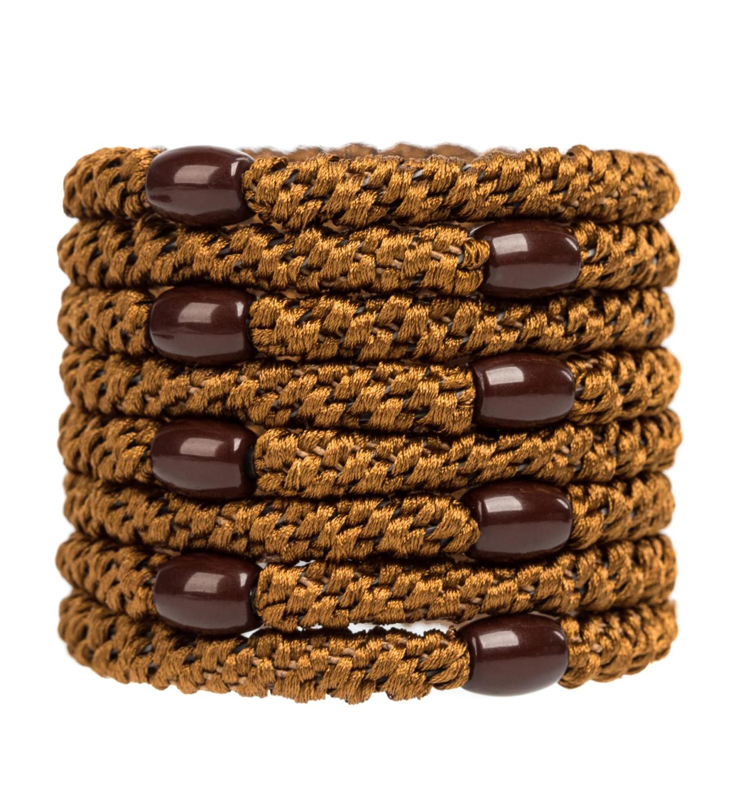 GYGYL Hair Ties for Women & Girls - No Damage Elastic Ponytail Holders for Thick Hair | 8 Pack Brown - Buy Online on GoSupps.com