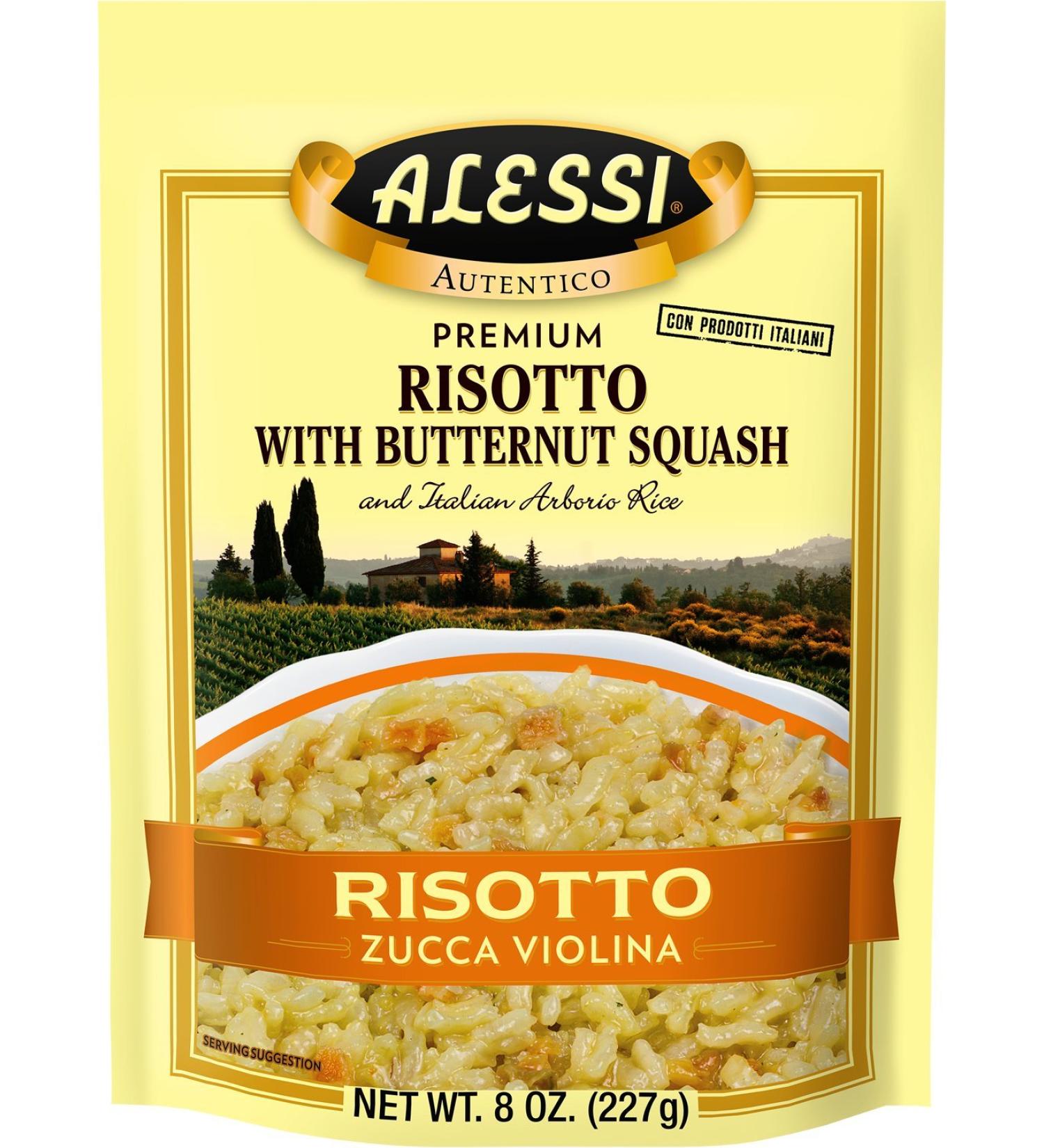 Alessi Autentico Risotto - Premium Butternut Squash Arborio Rice, Easy Prep, 8oz (Pack of 6) - Buy Online on GoSupps.com