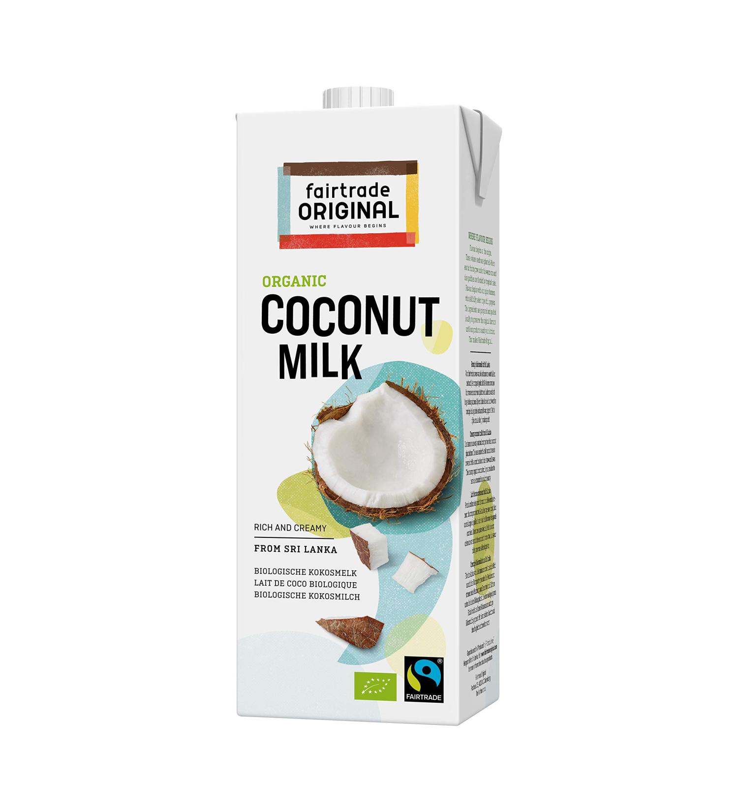 Organic Coconut Milk 1L - Fairtrade Original from Sri Lanka | Vegan & 100% Organic | Ideal for Asian Dishes & Creamy Taste - Buy Online on GoSupps.com