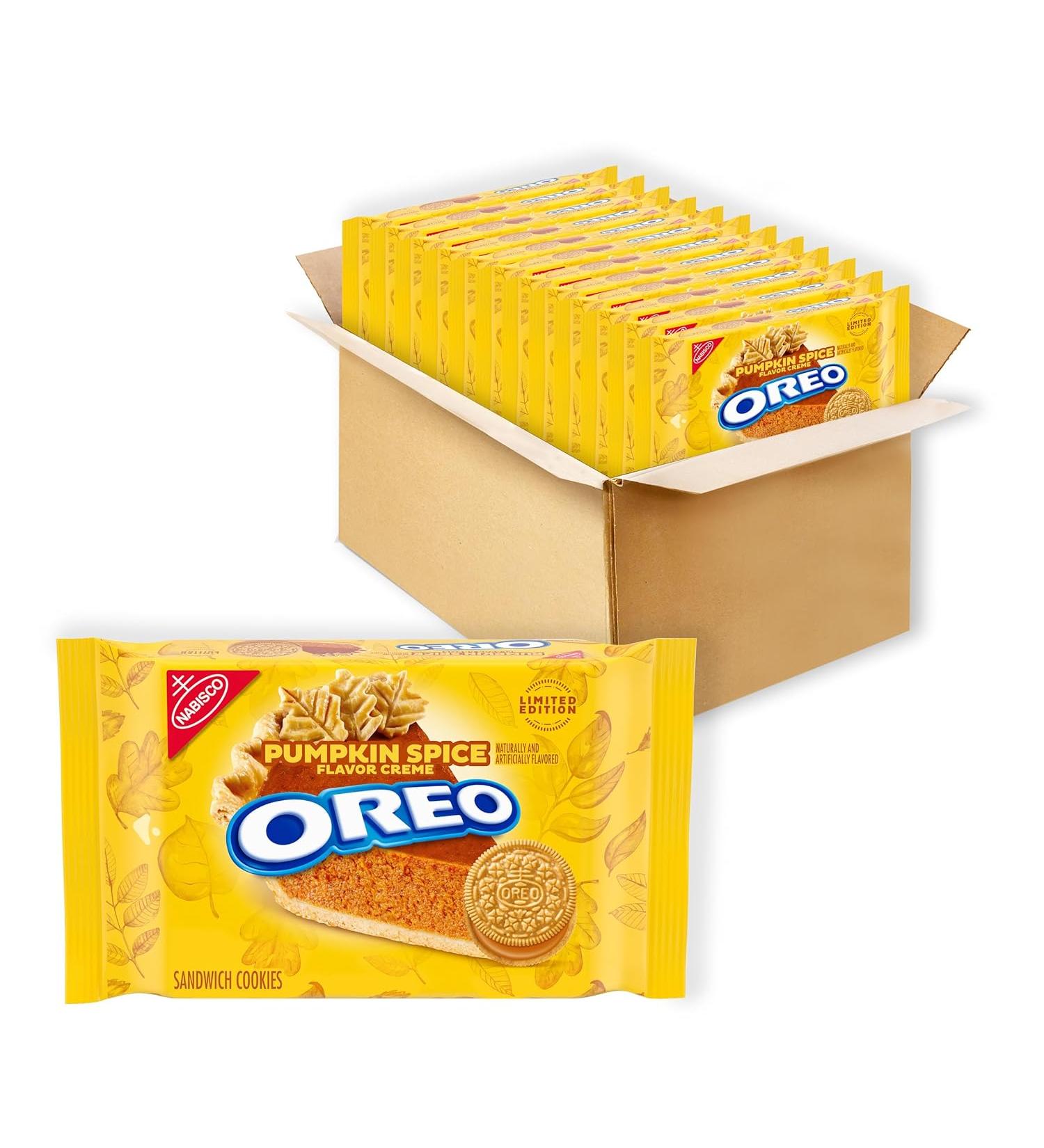OREO Pumpkin Spice Sandwich Cookies Limited Edition - 12.2 Oz - 12 Packs | Buy Now for a Taste of Fall - Buy Online on GoSupps.com