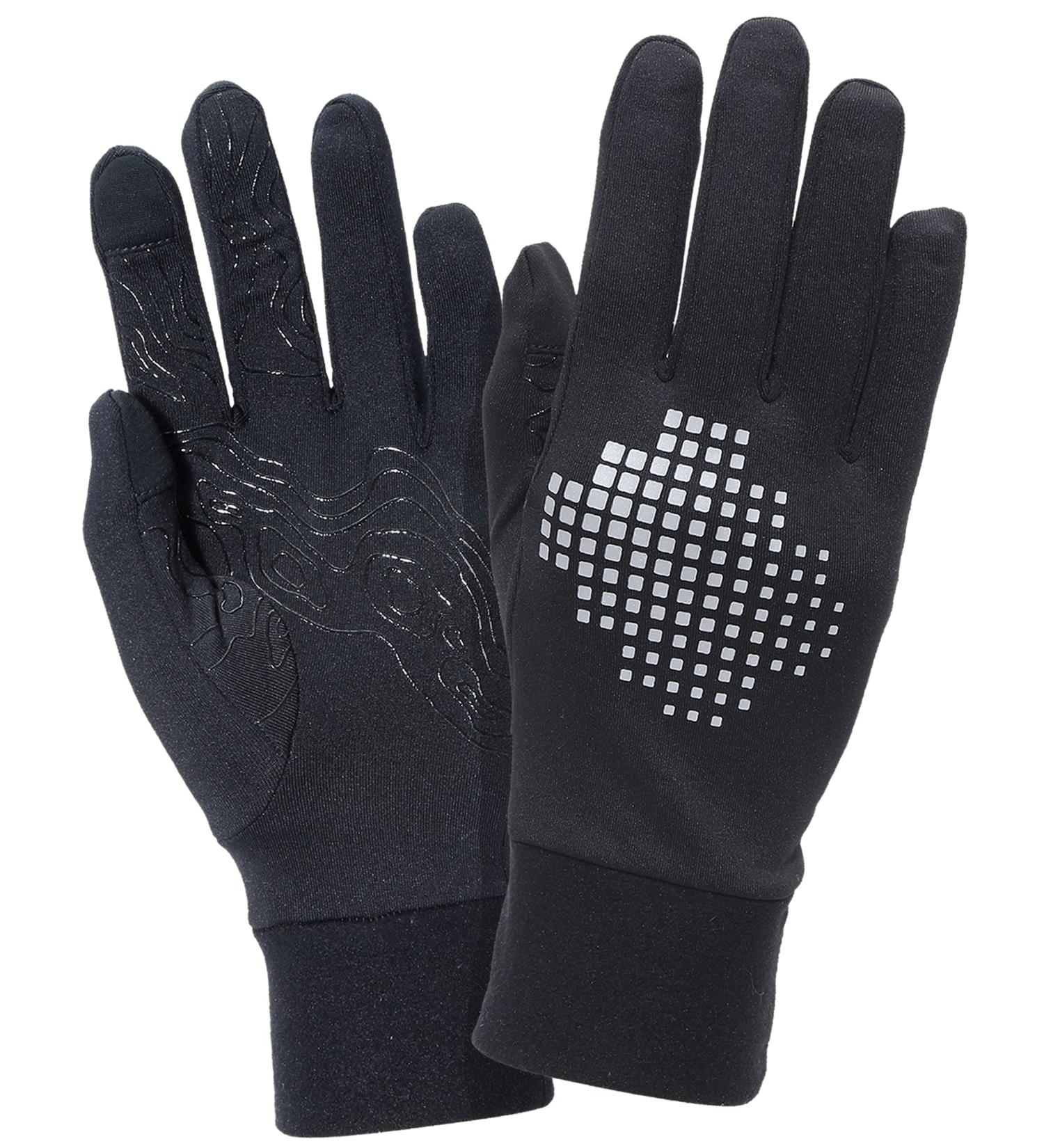 TrailHeads Lightweight Running Gloves with Touchscreen Fingers - Black/Reflective (Small) - Buy Online on GoSupps.com