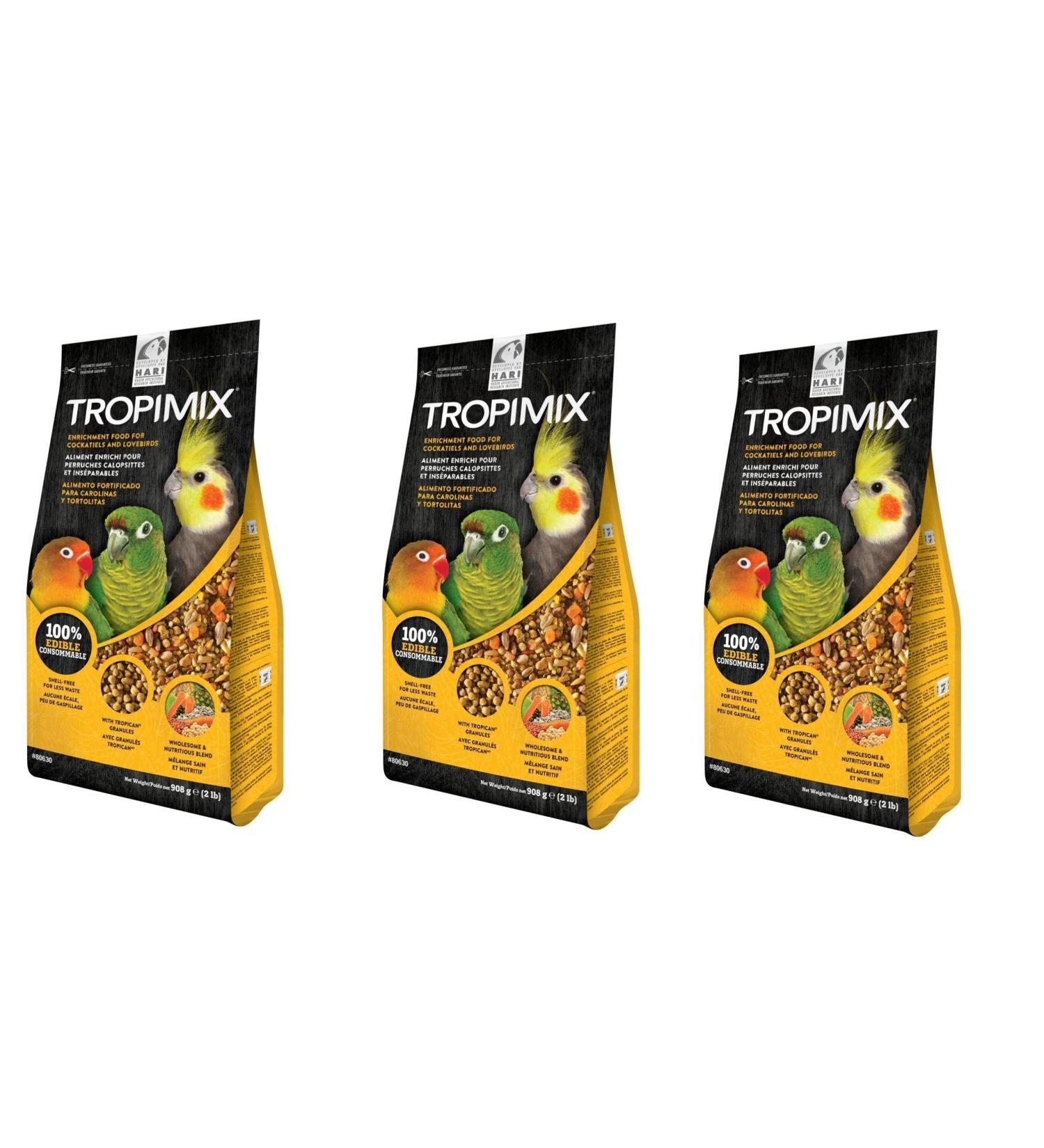 Tropimix Lovebird/Cockatiel Premium Formula 3 Pack(2 Pound)