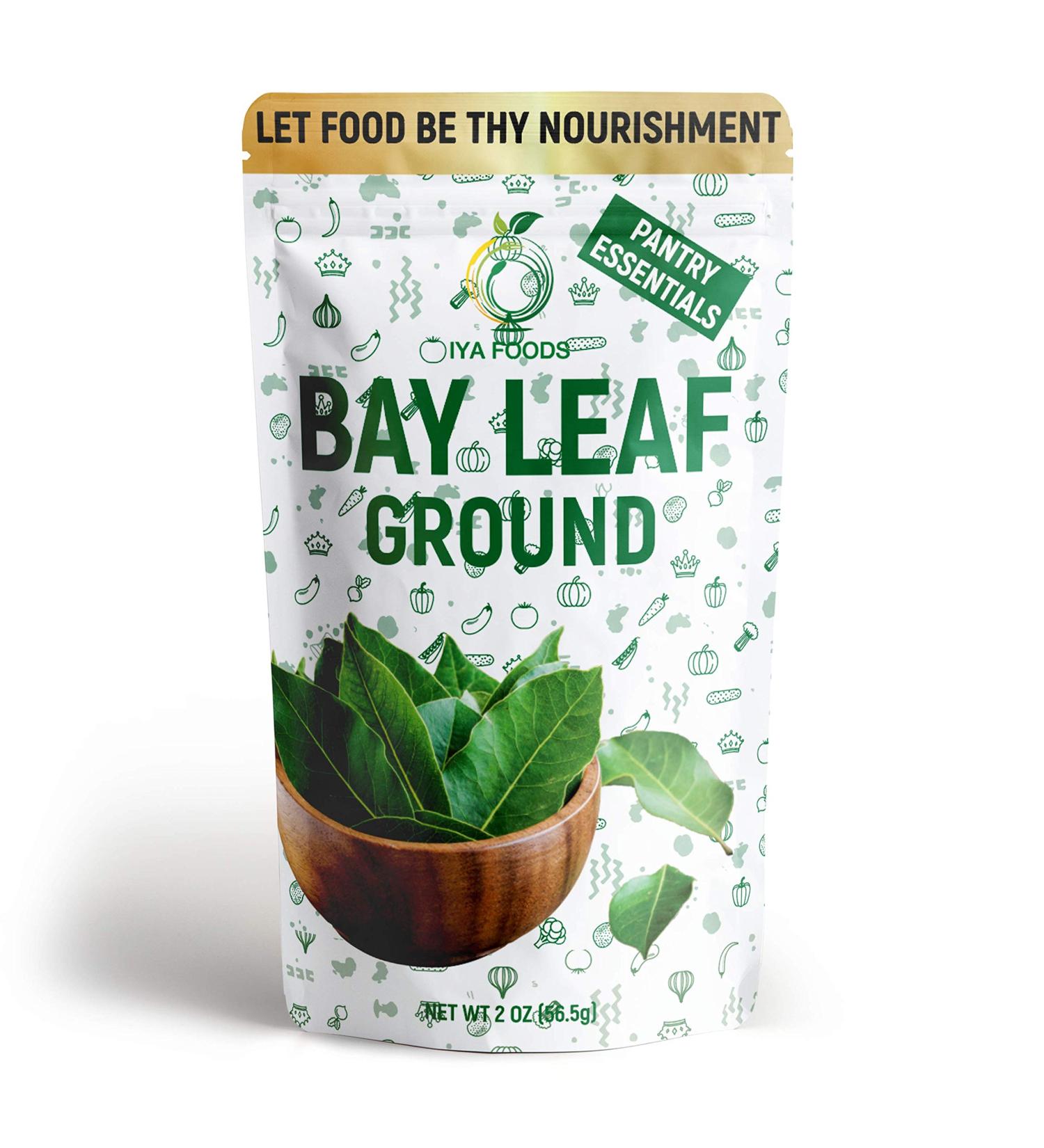 Iya Foods Bay Leaf Ground, Made from 100% Bay Leaves. Great for Cooking Soups, Stews and Vegetables, 2 oz Pack