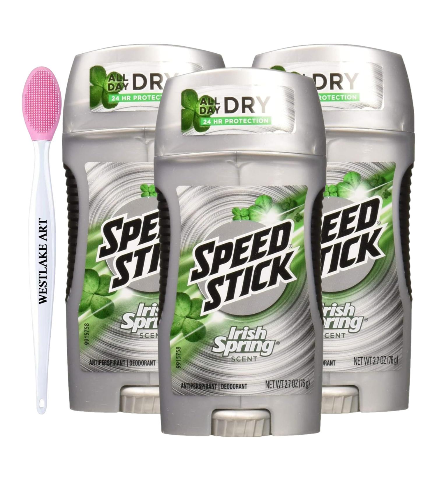 Antiperspirant Deodorant 2.7 Oz - 24-Hour Protection for Men Gentle on Skin Fresh Fragrance Bundle with Nose Cleaning Brush Pack of 3 - Shop Internationally - Buy Online on GoSupps.com
